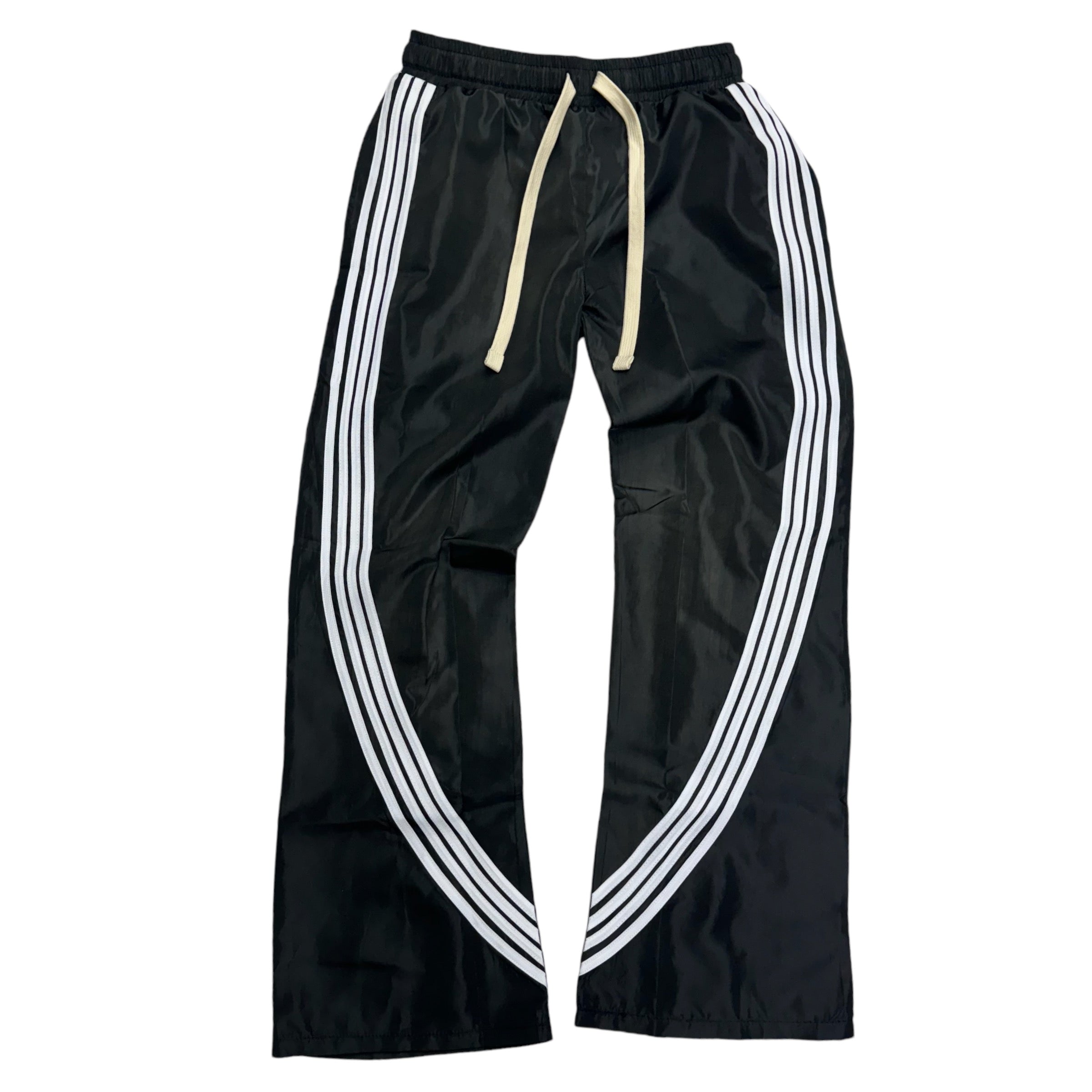 Narr stacked Nylon Pants Black White