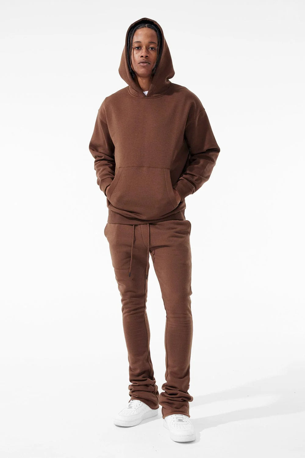 JC Uptown Stacked sweat suit Chocolate 8861 8860