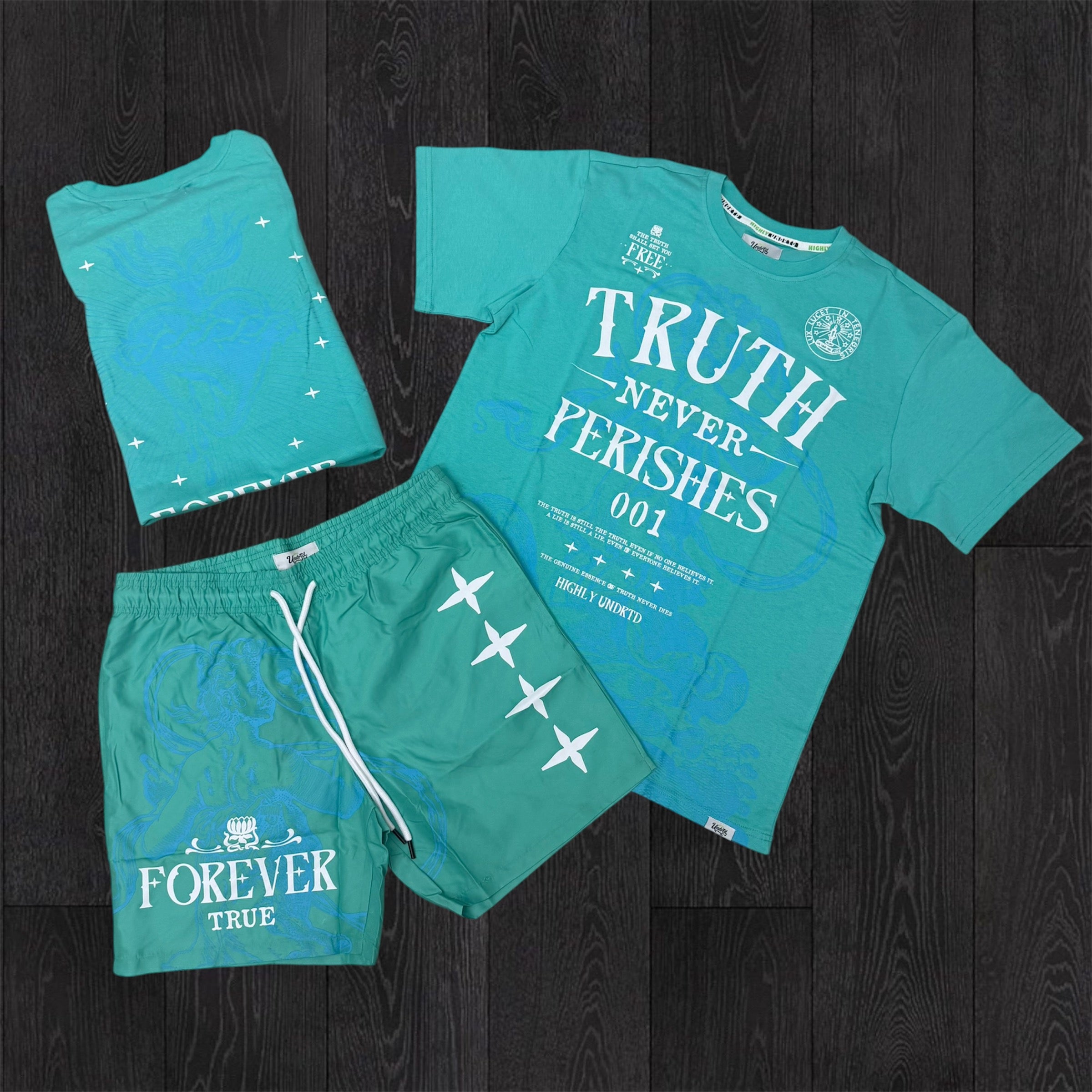 UNDRTD - Truth Short Set - Aqua 6111 6211