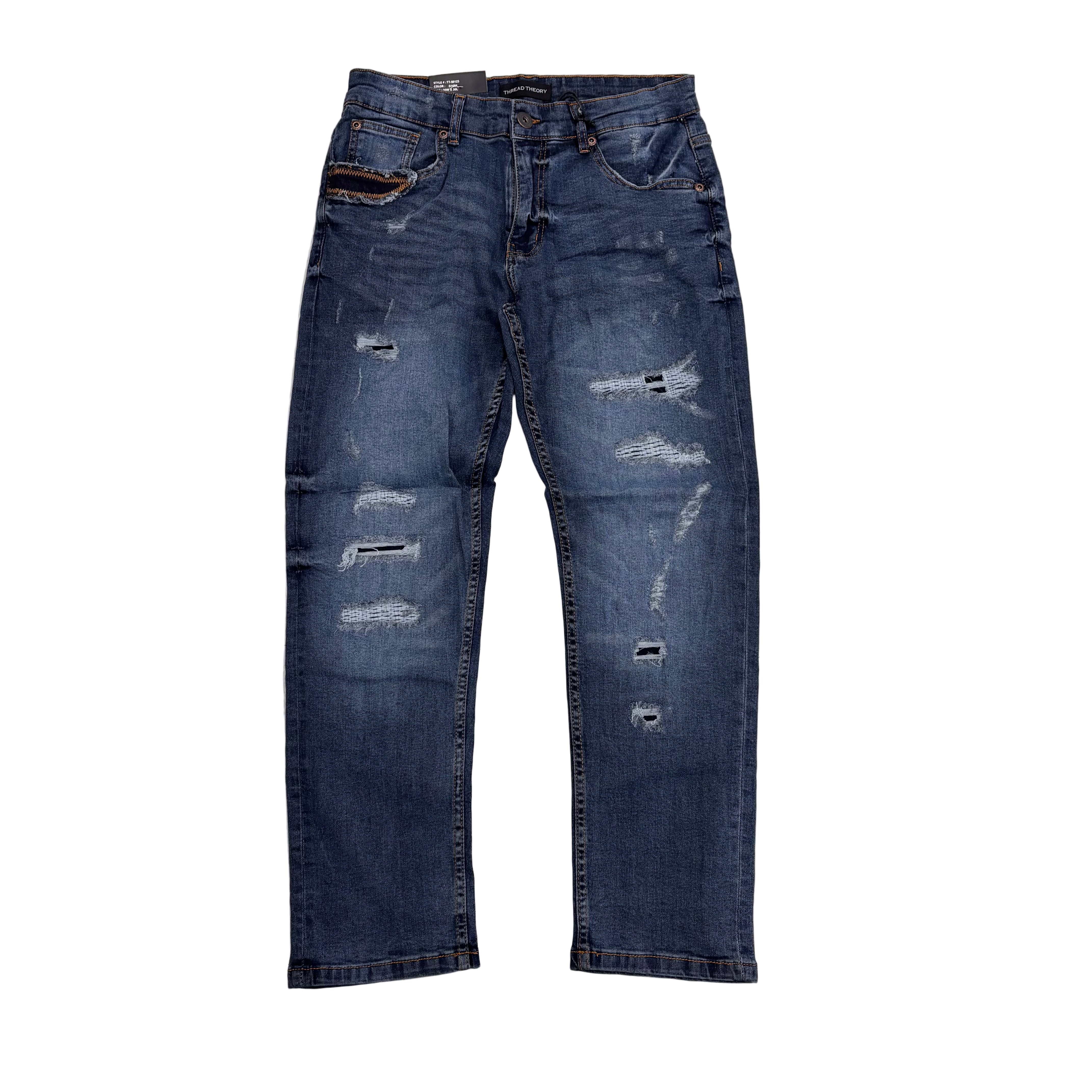 Threads Denim Jeans - Dark Blue - 50123