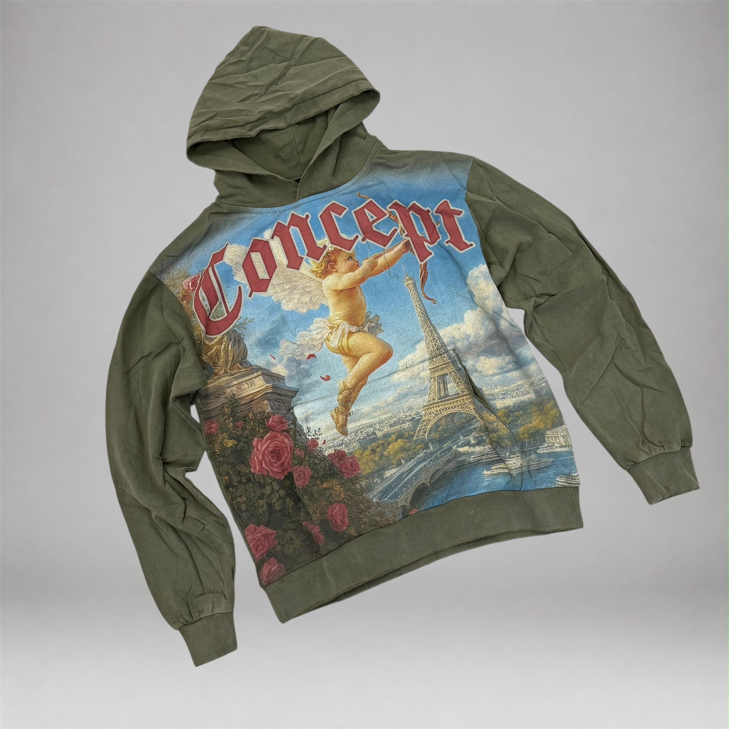 Con - Angel Arrow Hoodie - Lt Olive 006