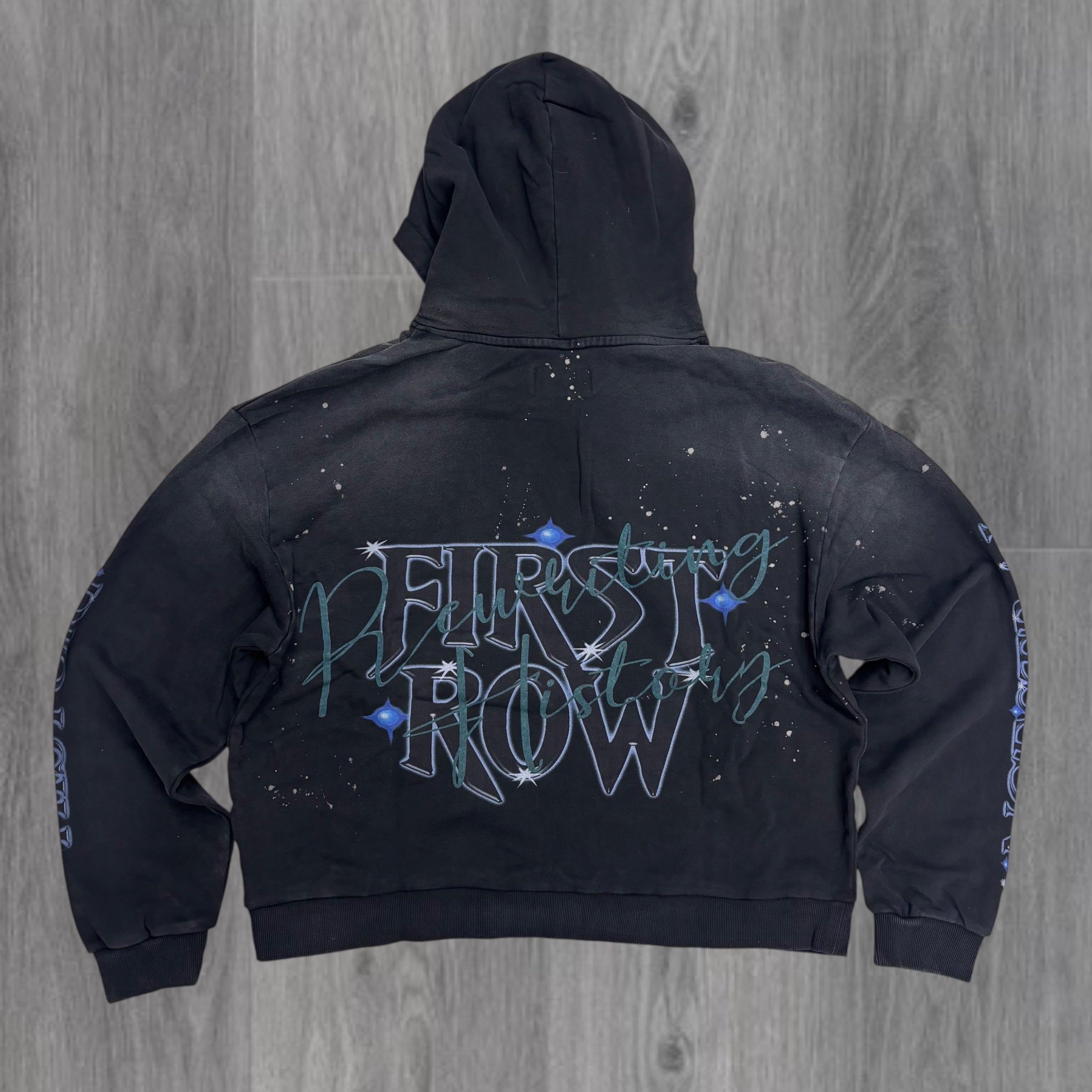 FR - WARRIOR Rhinestone Hoodie - BLK - 2492