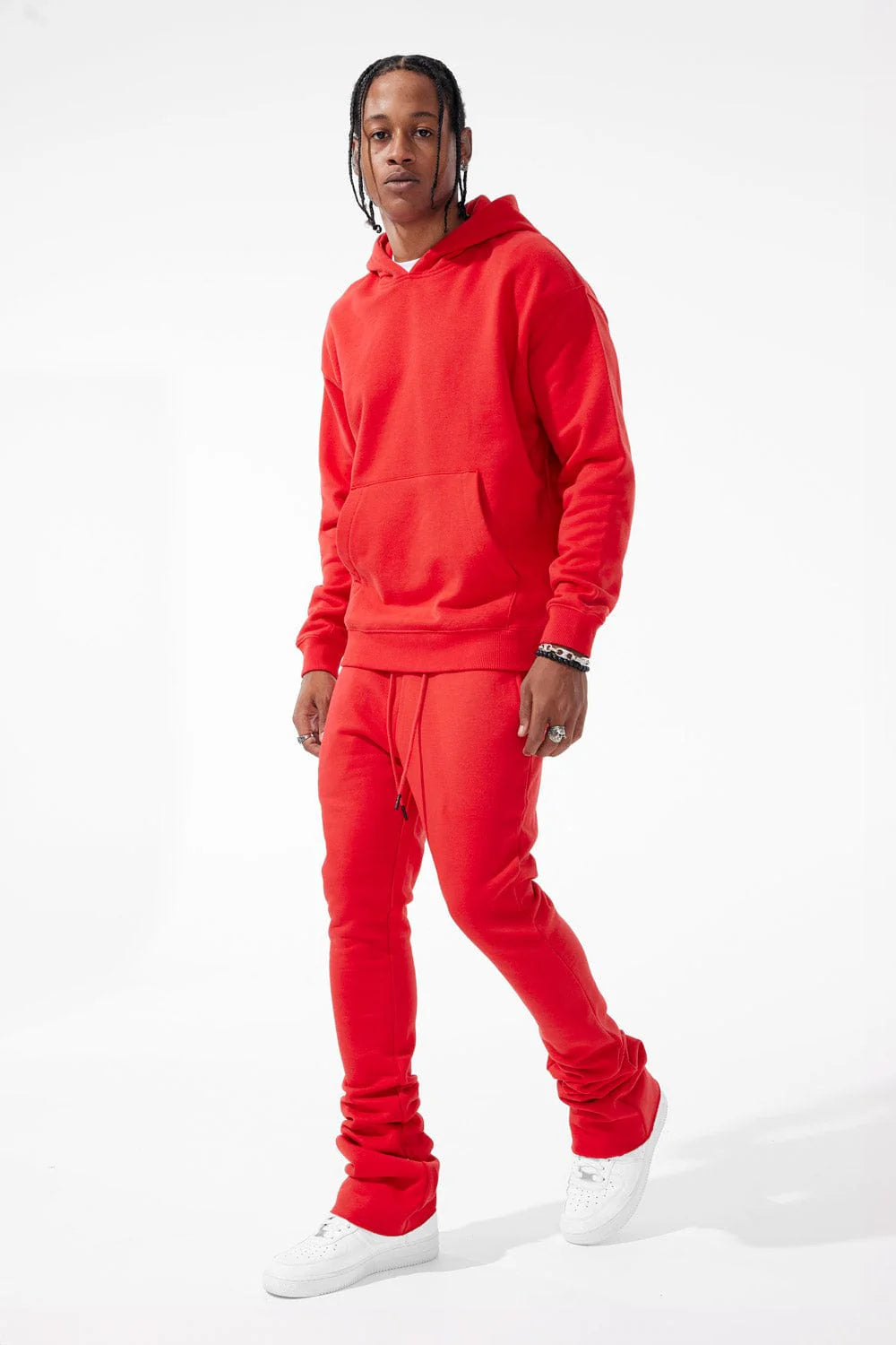 JC Uptown Stacked sweat suit Red 8861 8860