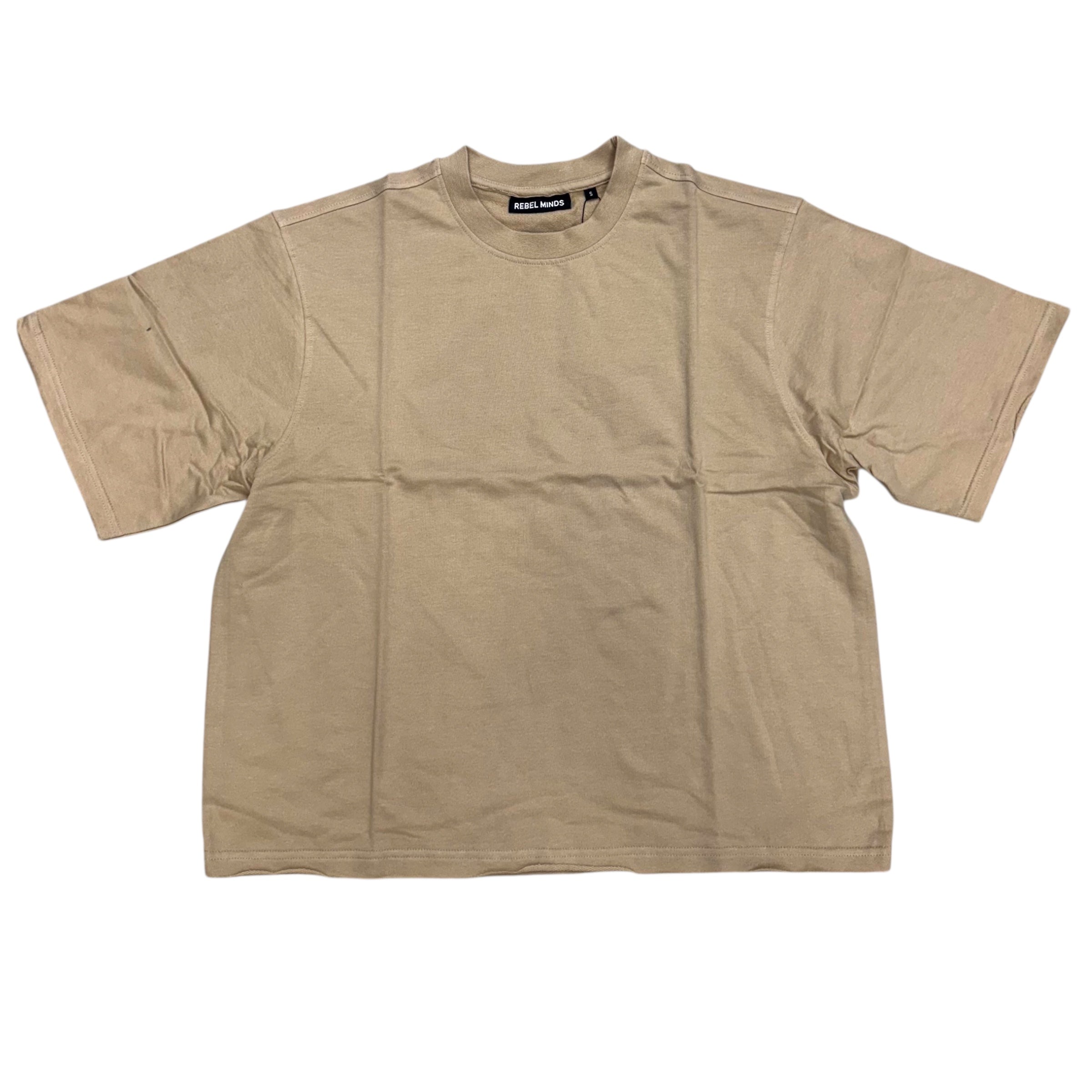 Rebel Clean Box Fit T-shirt Oatmeal 161