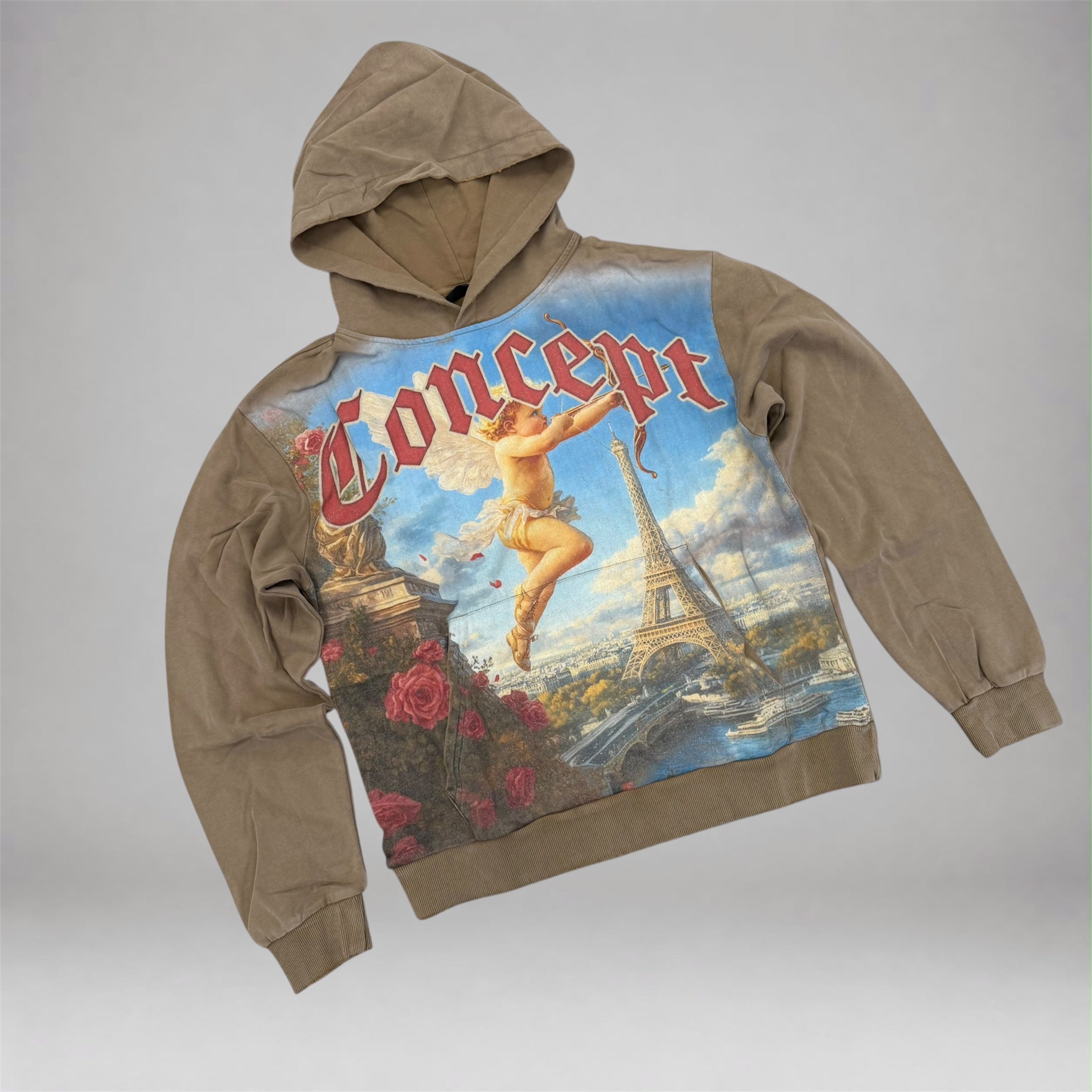 Con - Angel Arrow Hoodie - Brown Wash 005