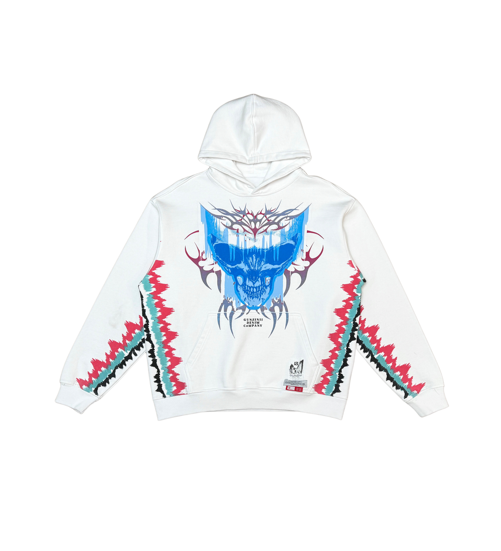 Gunzinii - Multi Graphic Hoodie - White - GZ576 Z