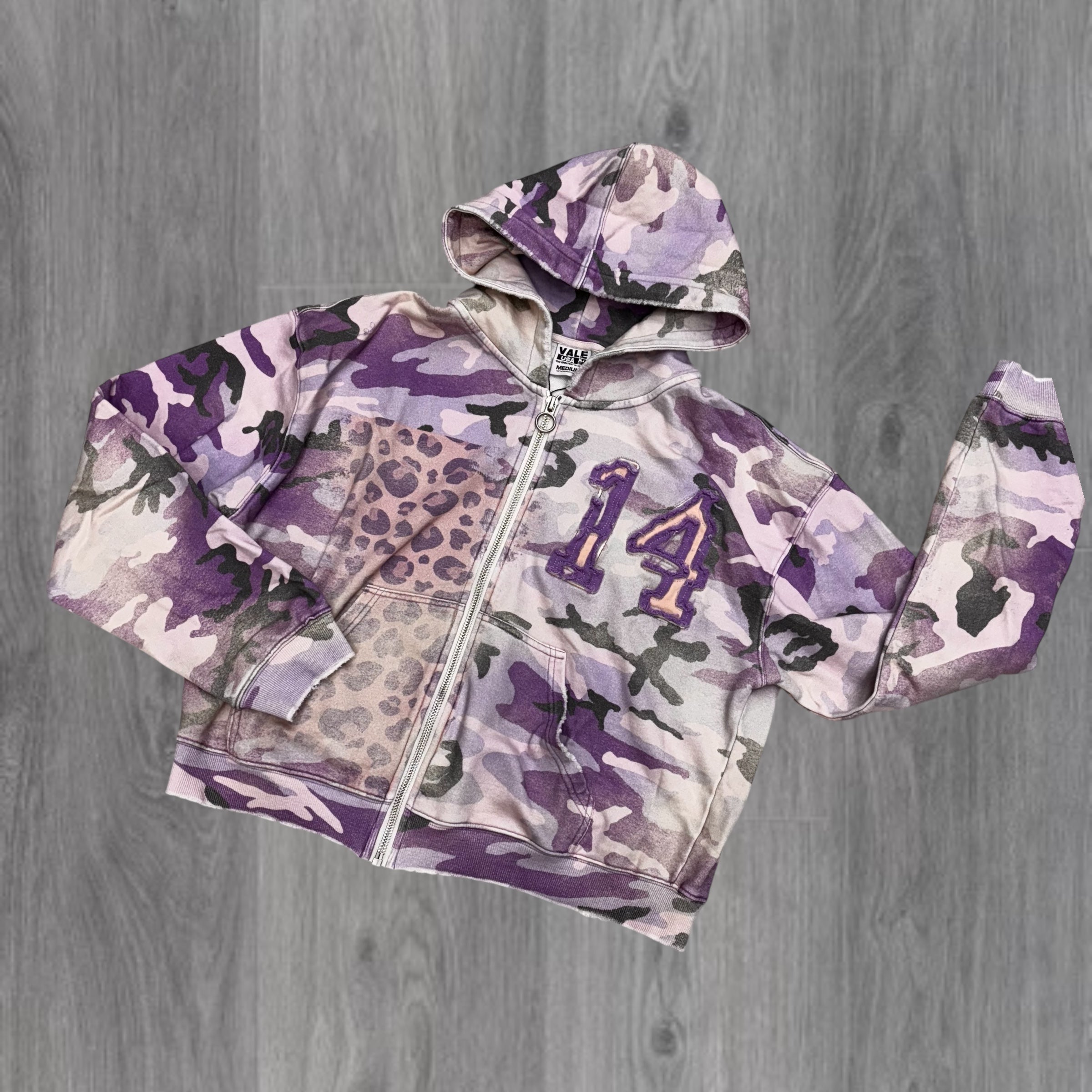 Vale Lives Zip Up Camo Hoodie