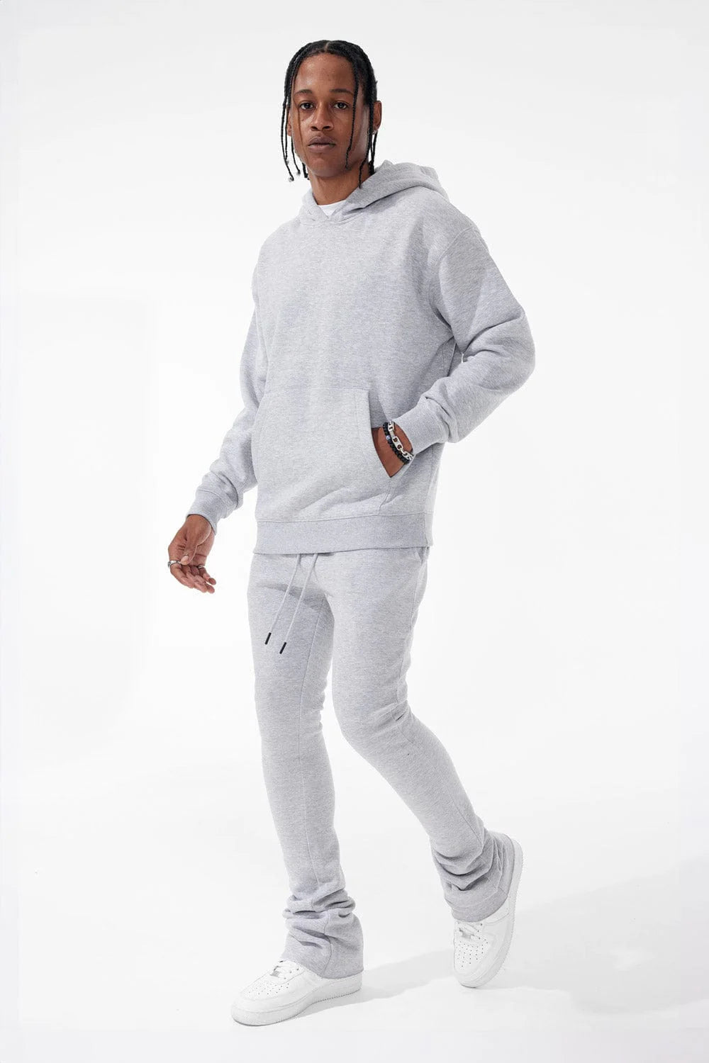 JC Uptown Stacked sweat suit Grey 8861 8860