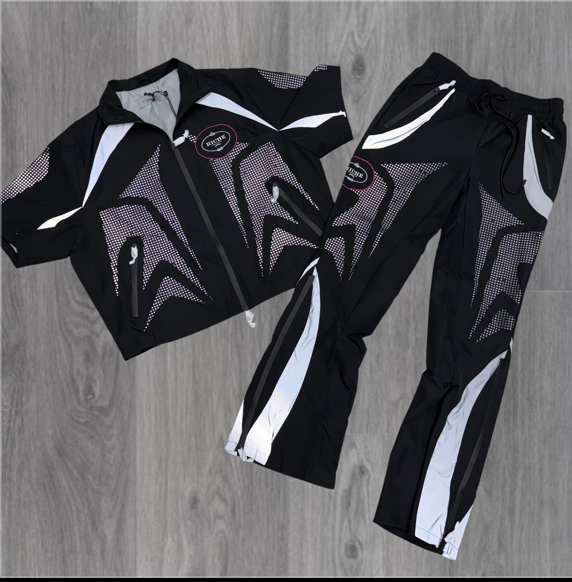 VR - Stacked Reflective Nylon Set - Black/Silver 2016 2017