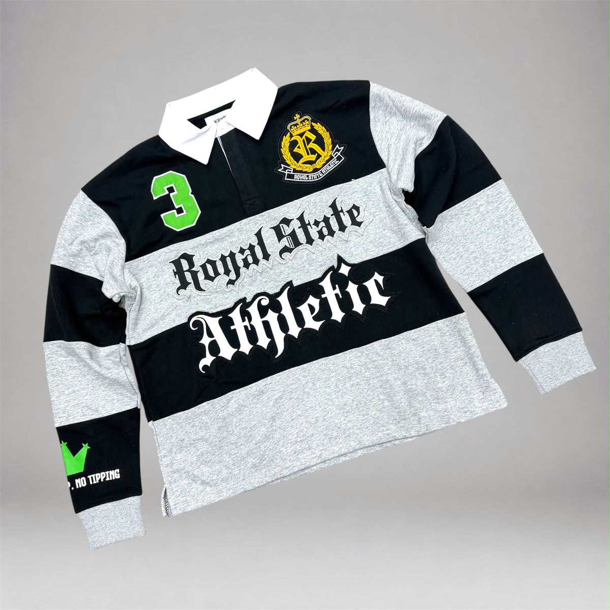 KRYPT - Polo Longsleeve - Black/Grey 607