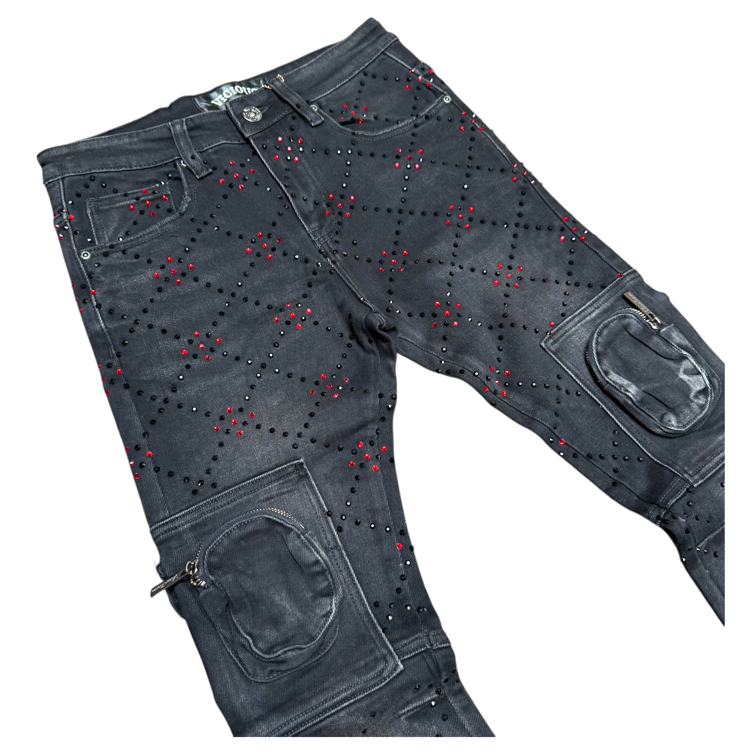 Vicious - STACKED UTILITY RHINESTONE DENIM - VC755