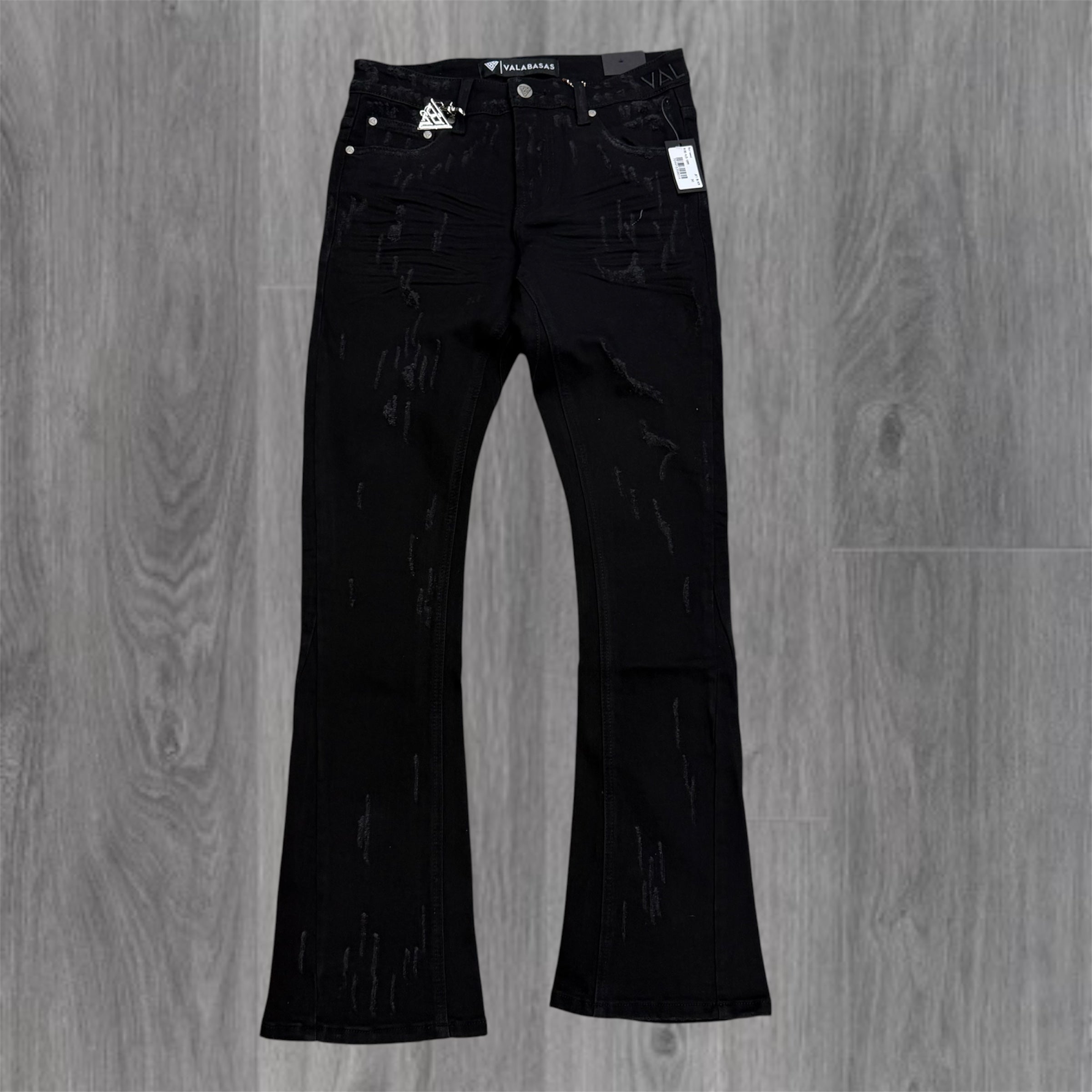 Valabasas - outlawed Stacked Denim - Jet Black - 1099