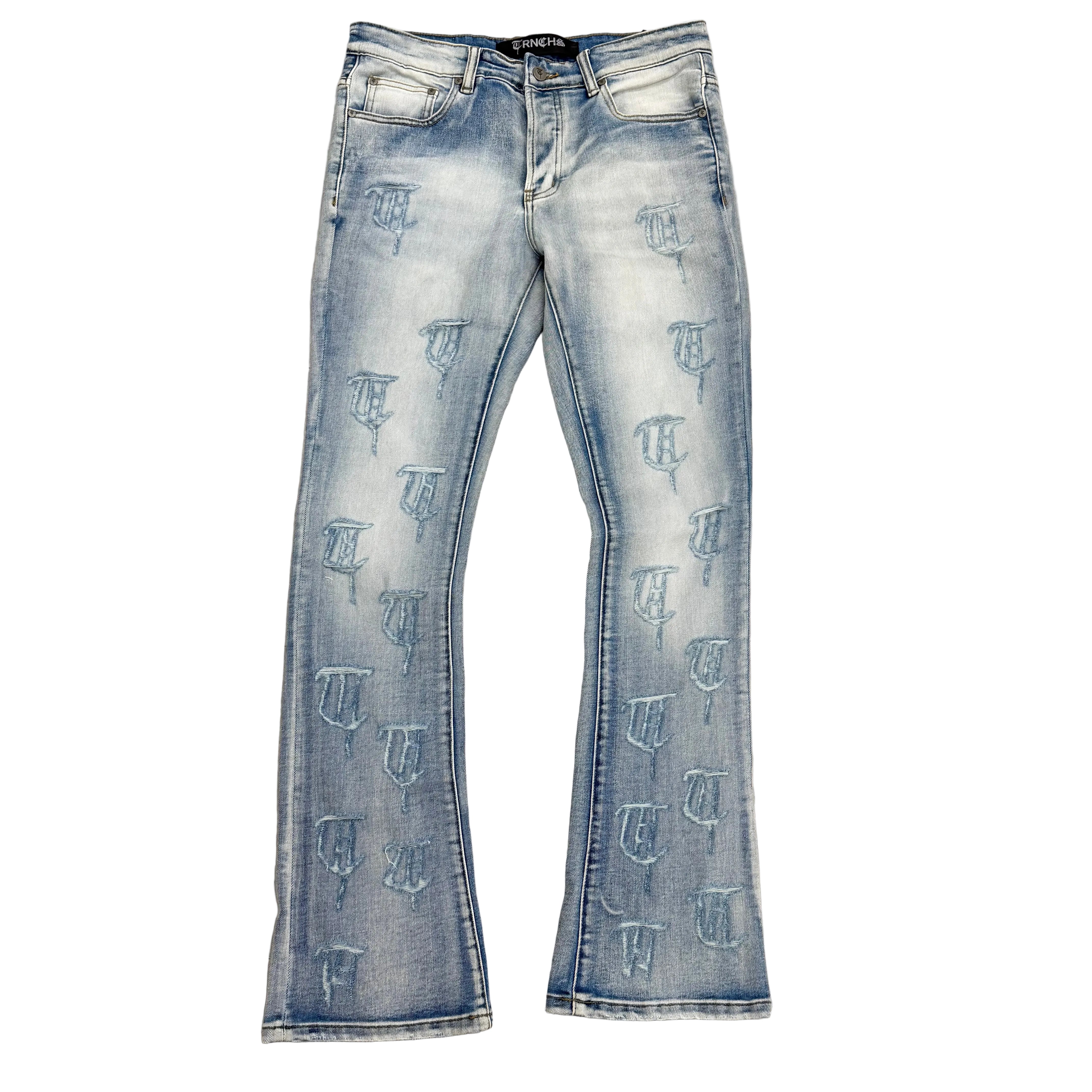 TRNCHS - AMALIA Stacked DENIM - LT.BLUE- 058