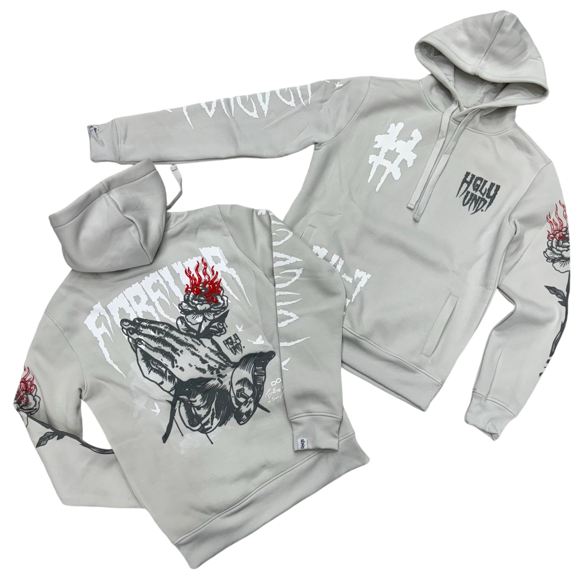 praying Hand Hoodie Cloud 4661