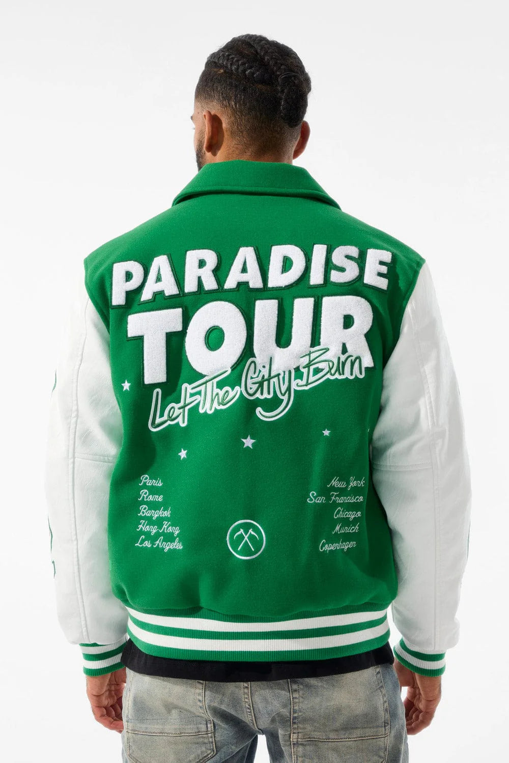 JC paradise Team varsity  jacket Kelly Green 91632