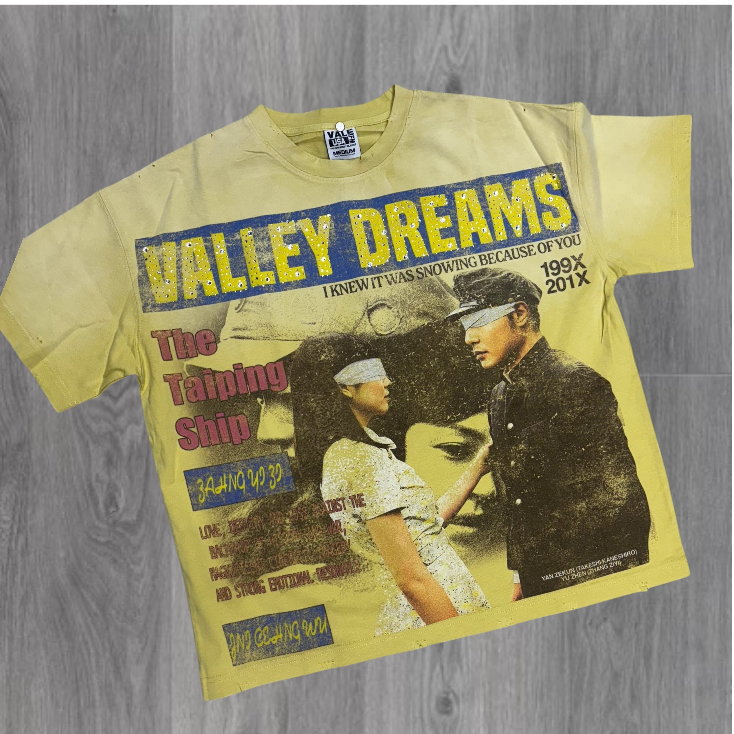 Vale Dreams Vintage Yellow Tape Tee