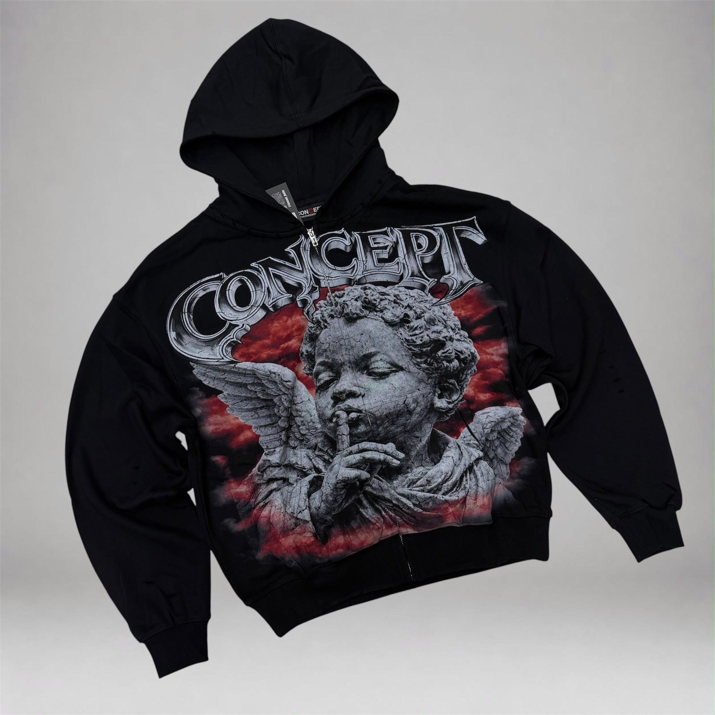 Con - Cherub 2 Zip Hoodie - Black 3