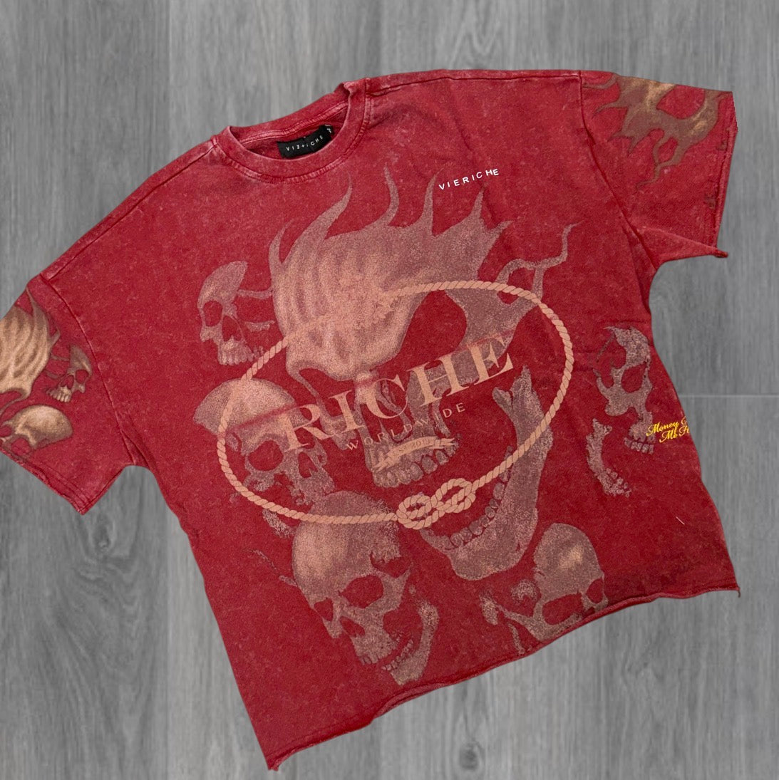 VR - Skull Fleet T-shirt - Red - 2010
