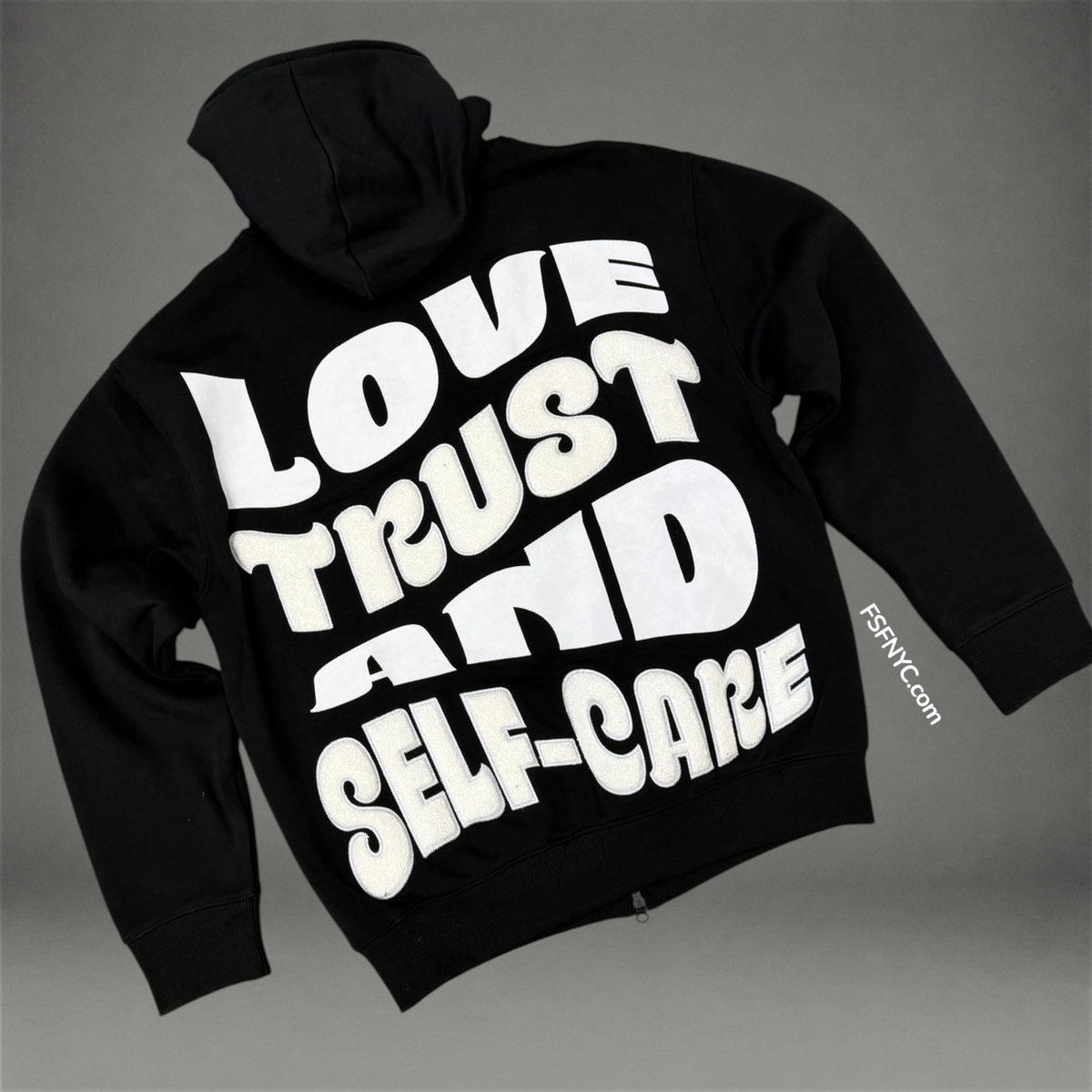 Made Of Faith Zip Up Hoodie - Black - 6206