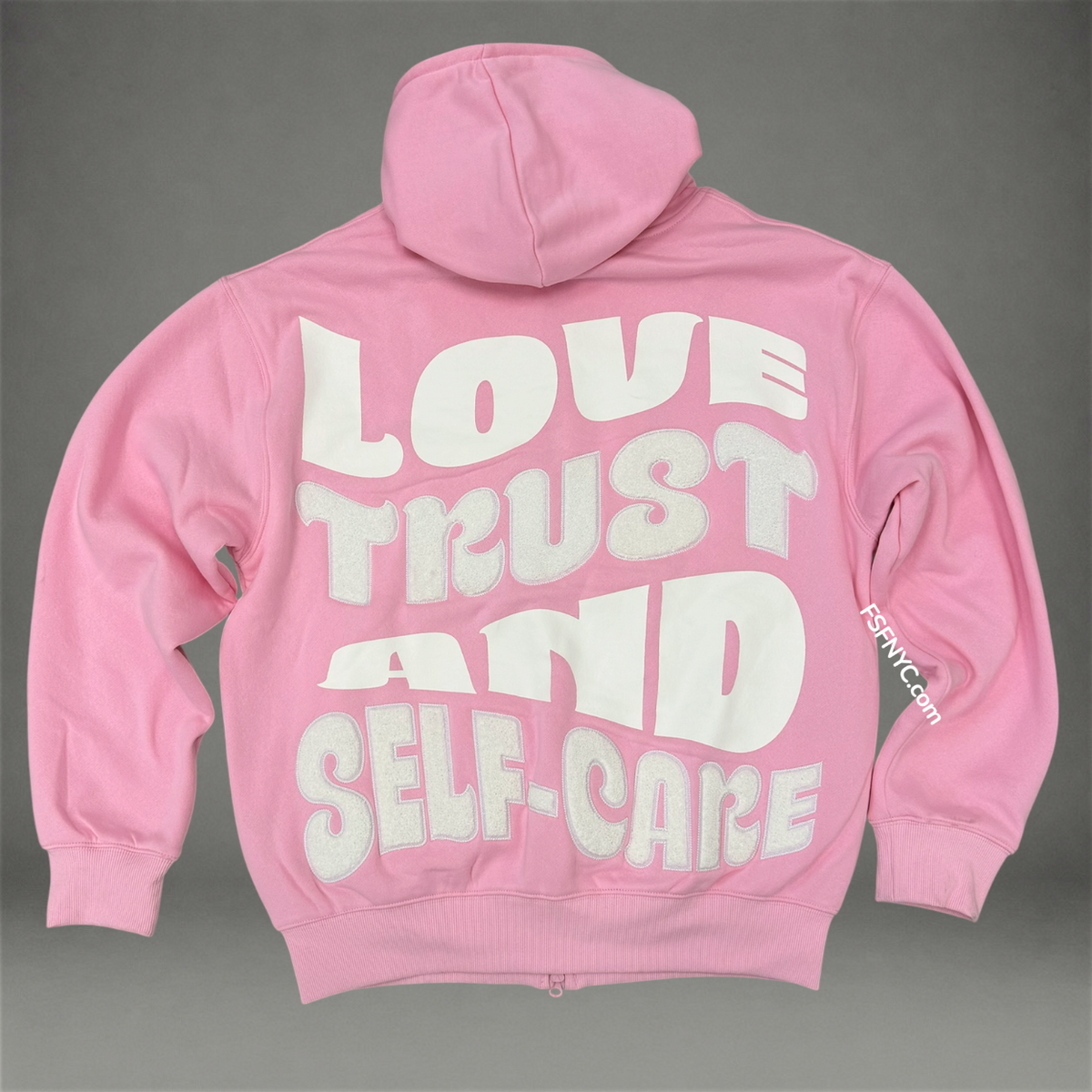 Made Of Faith Zip Up Hoodie - Pink - 6206