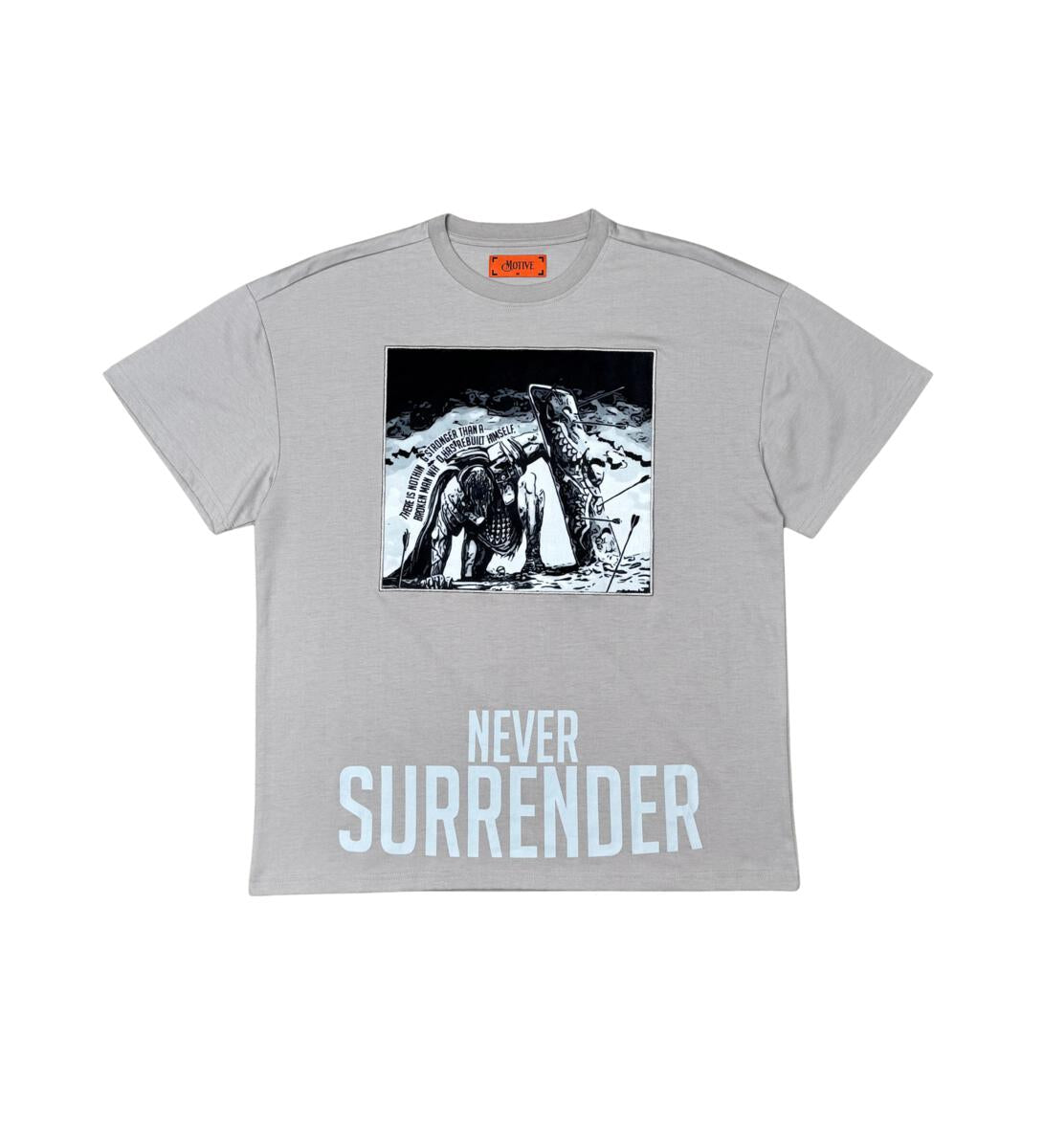 Motive Never Surrender T-Shirt Ash Grey MT300