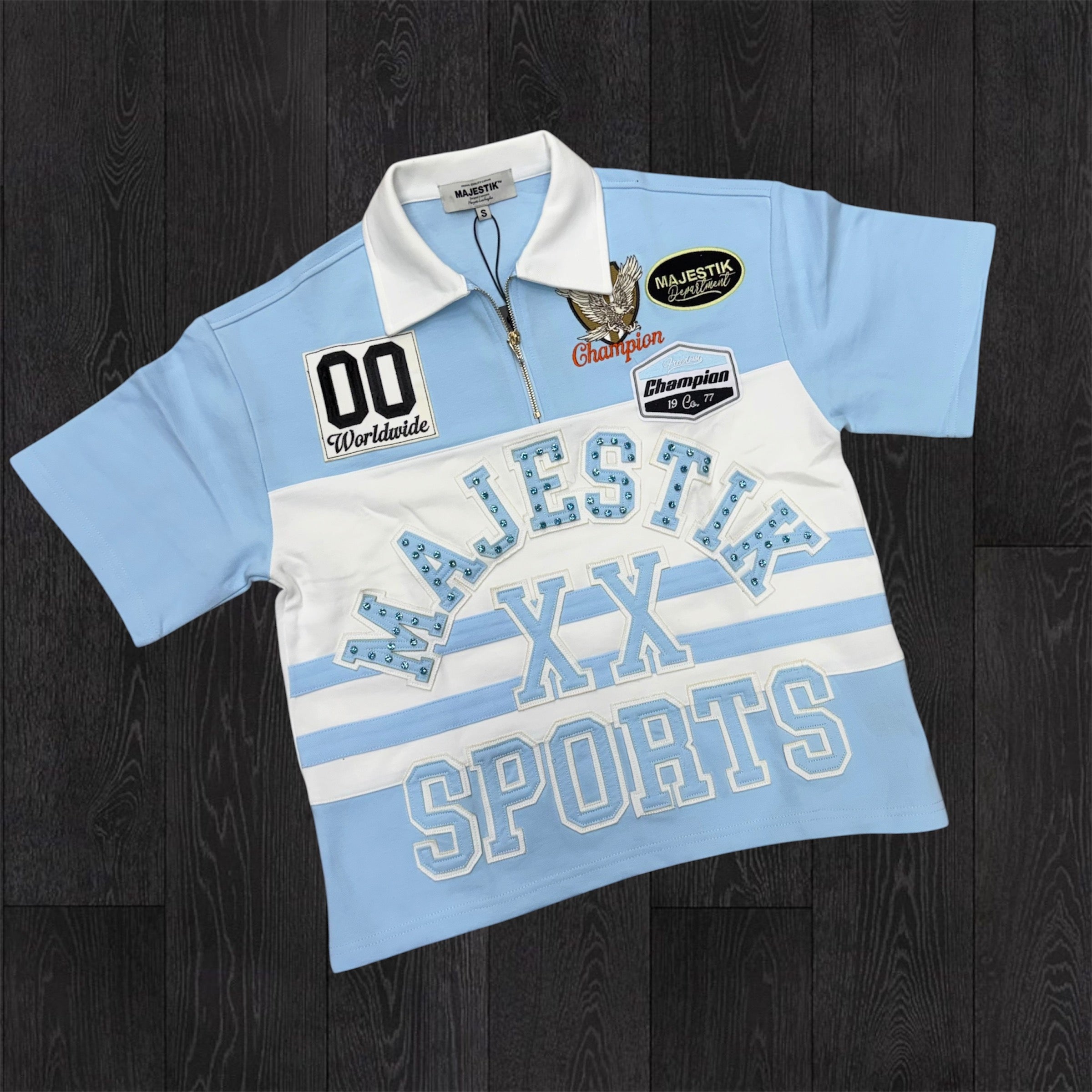 MJSTK - Worldwide Crystal Polo - Carolina Blue 26105