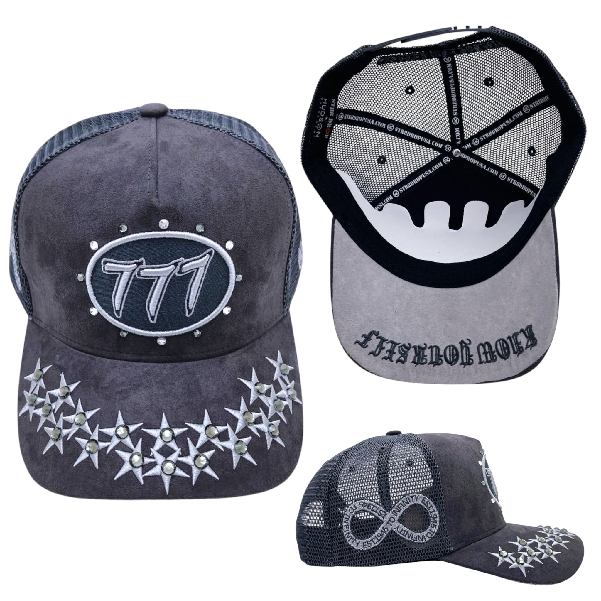 Hudson - “Stars”  777 Trucker hat - Grey V1
