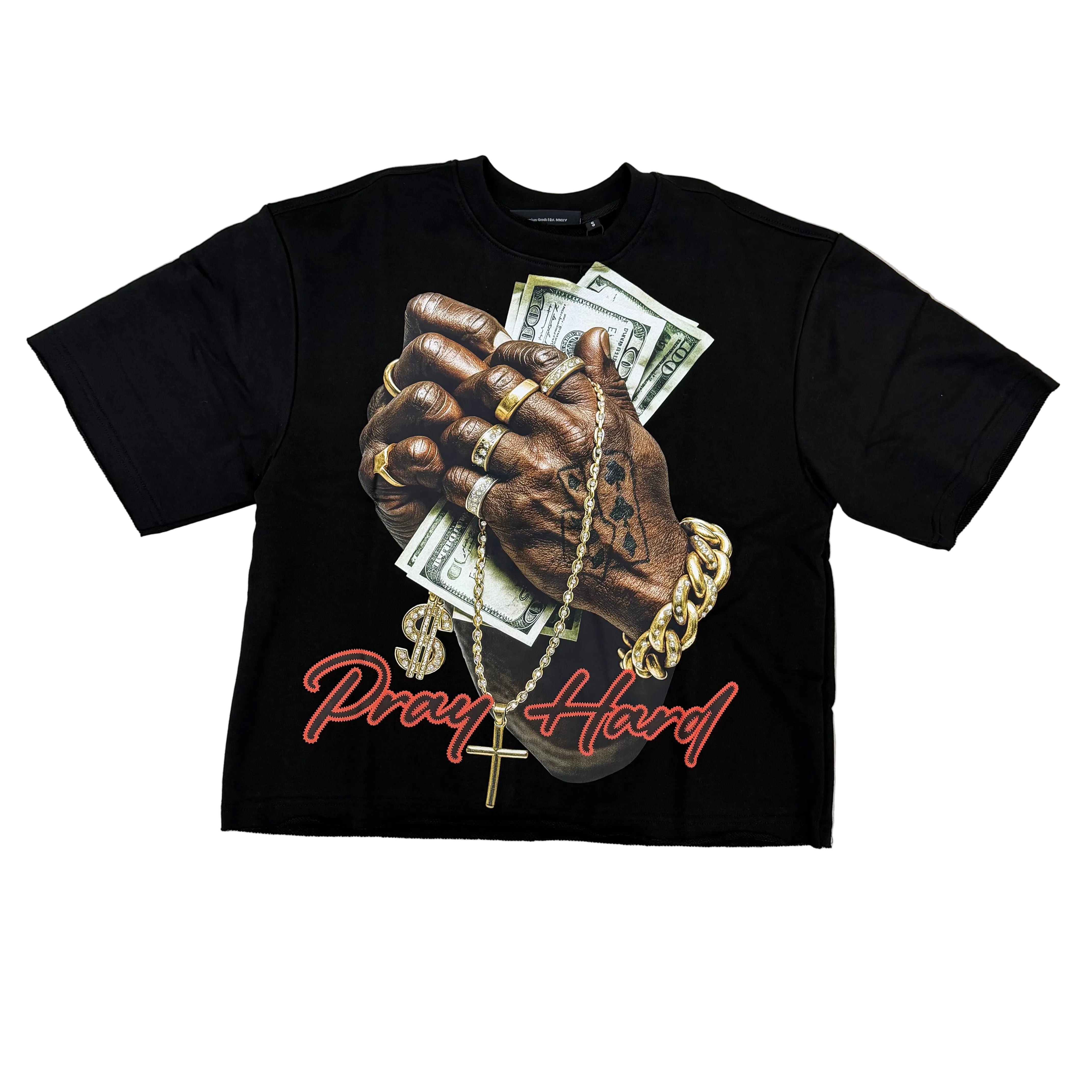 Rebel - Cash Hands T-Shirt - Black - 194