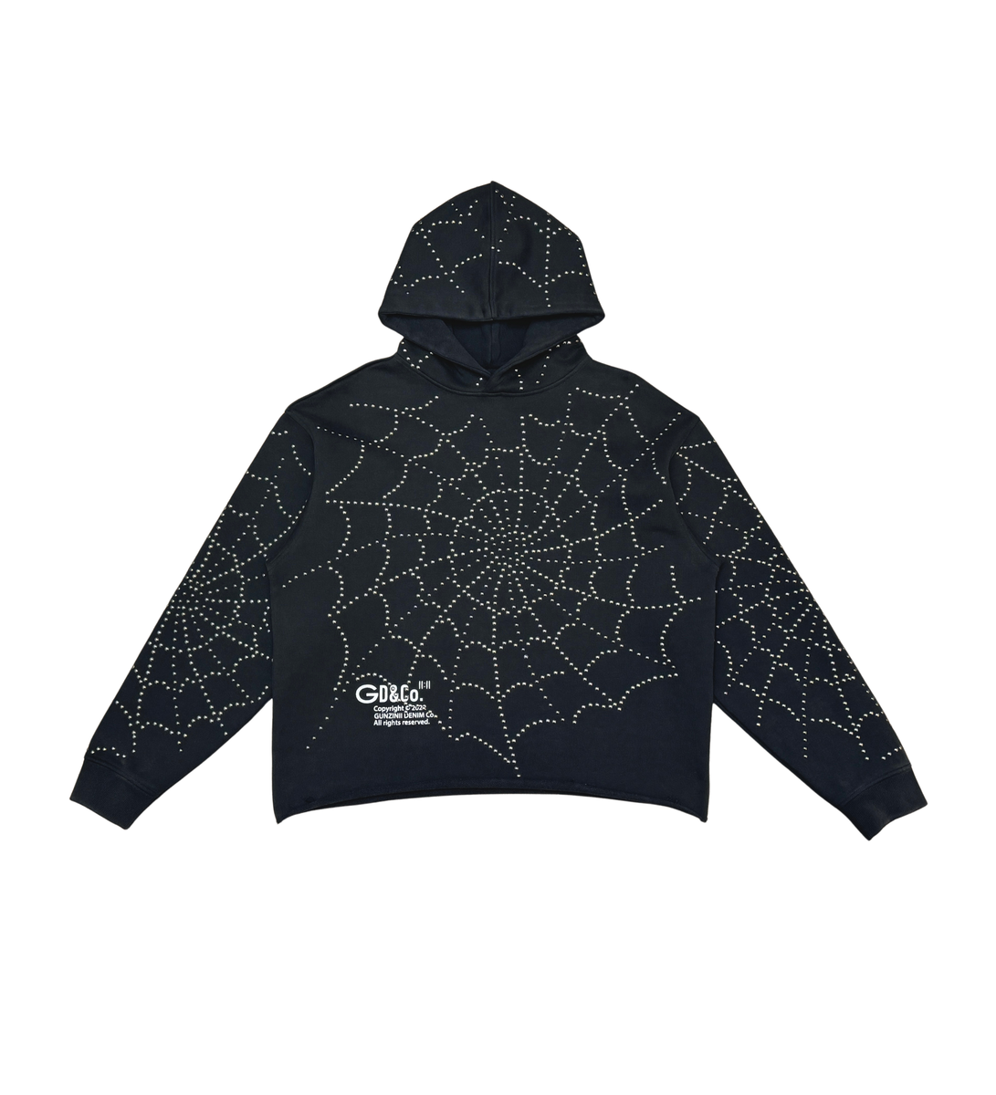 Gunzinii - Spider Studded Hoodie - Black - GZ526