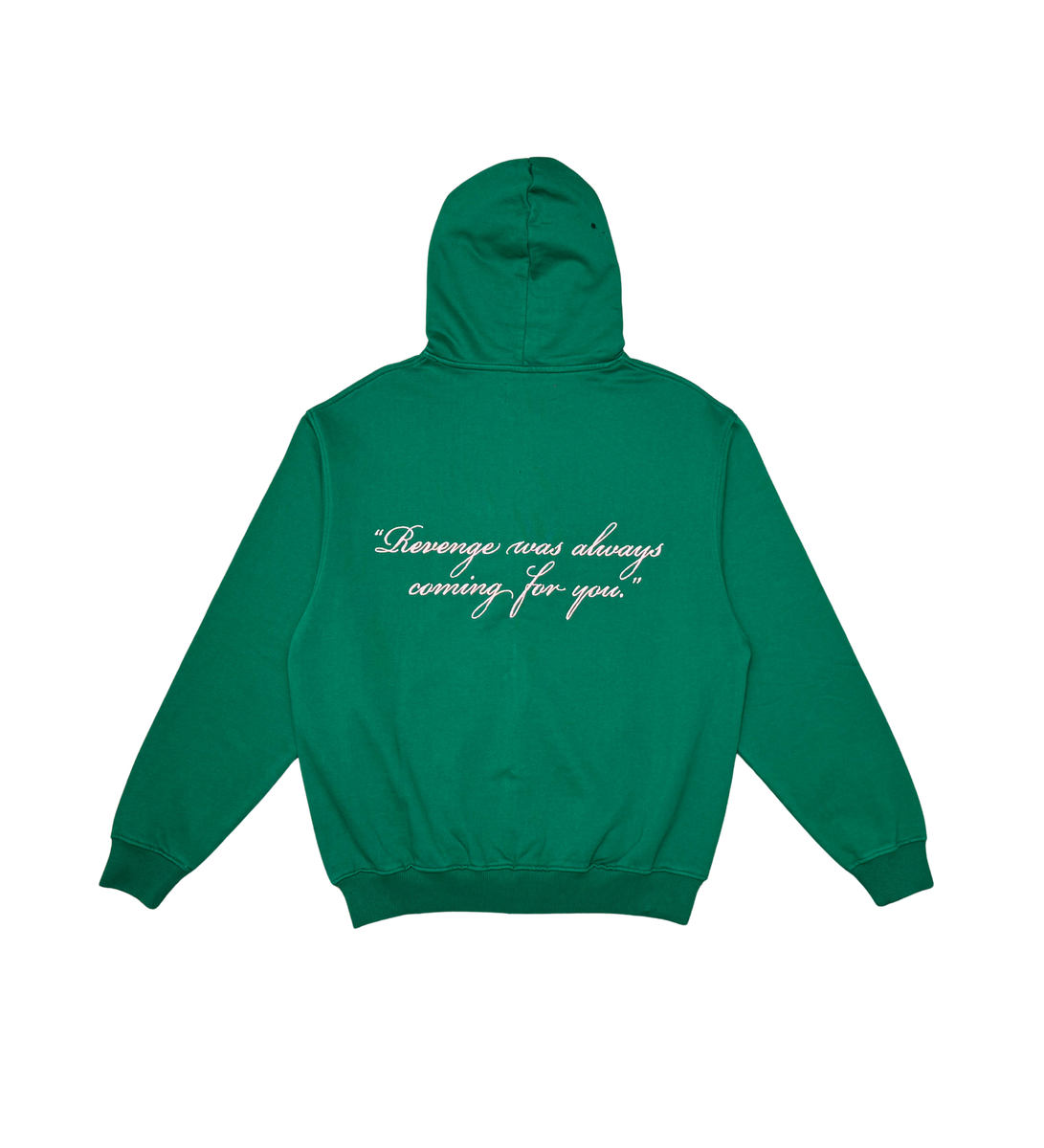 WRATHBOY - Revenge Quote ZIP Hoodie - Green - 079