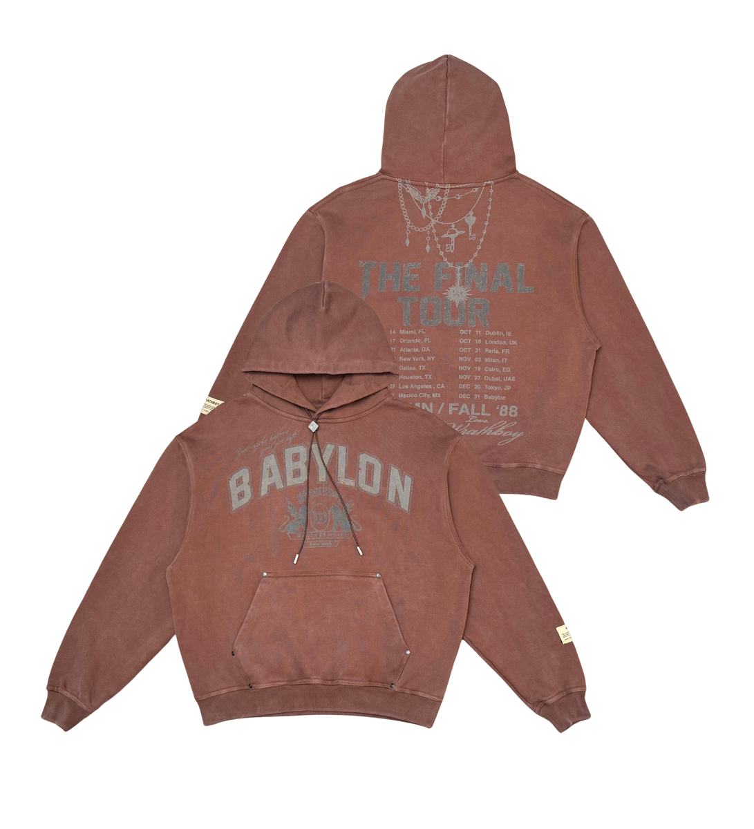 WRATHBOY - Babylon Hoodie - Brown - 053