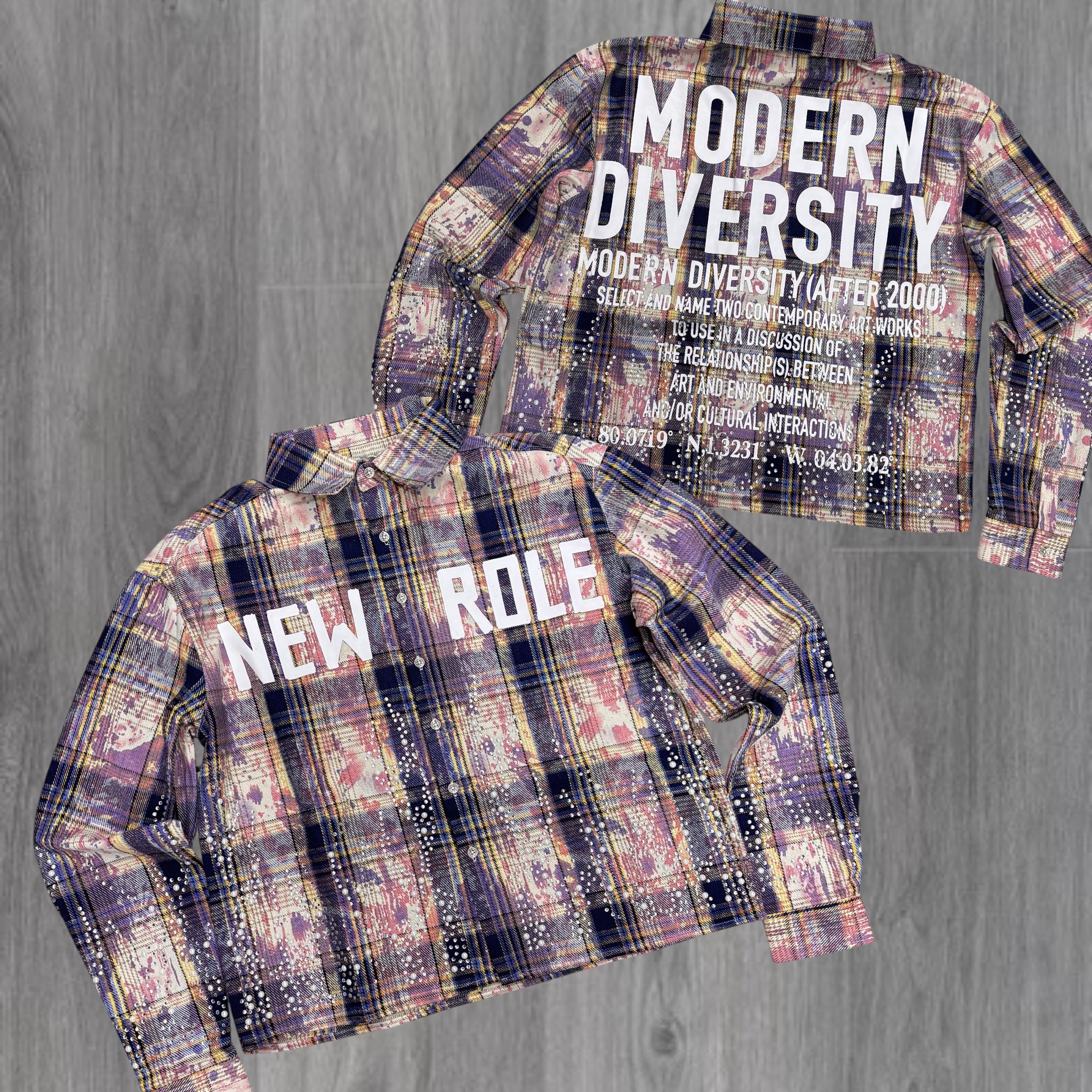 KLEEP - NEW ROLE Rhinestone Flannel - LAVENDER - 5320