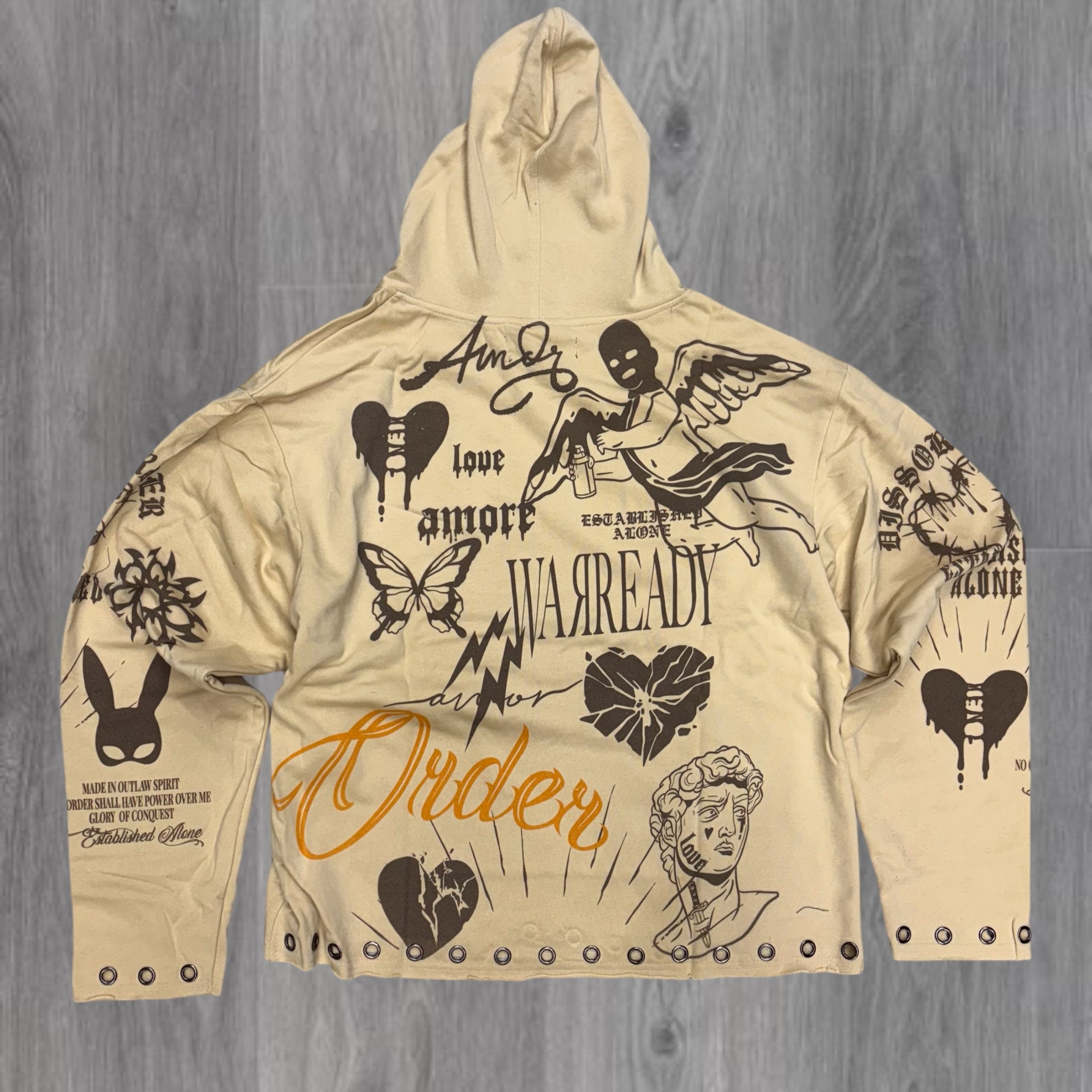 DISORDER -  ANGEL Hoodie - KHKI - 373