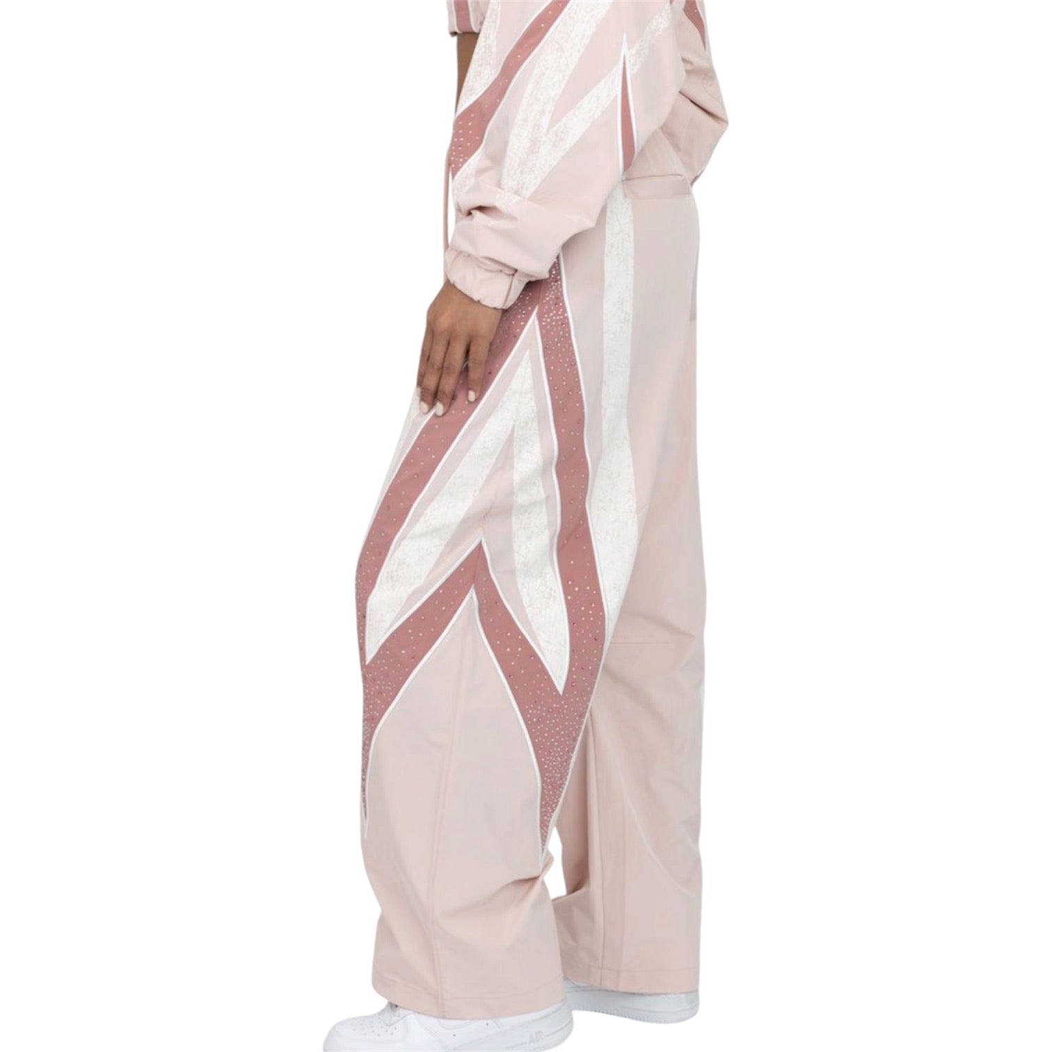 The Red - Rhinestone Windbreaker Set - Blush Powder F315