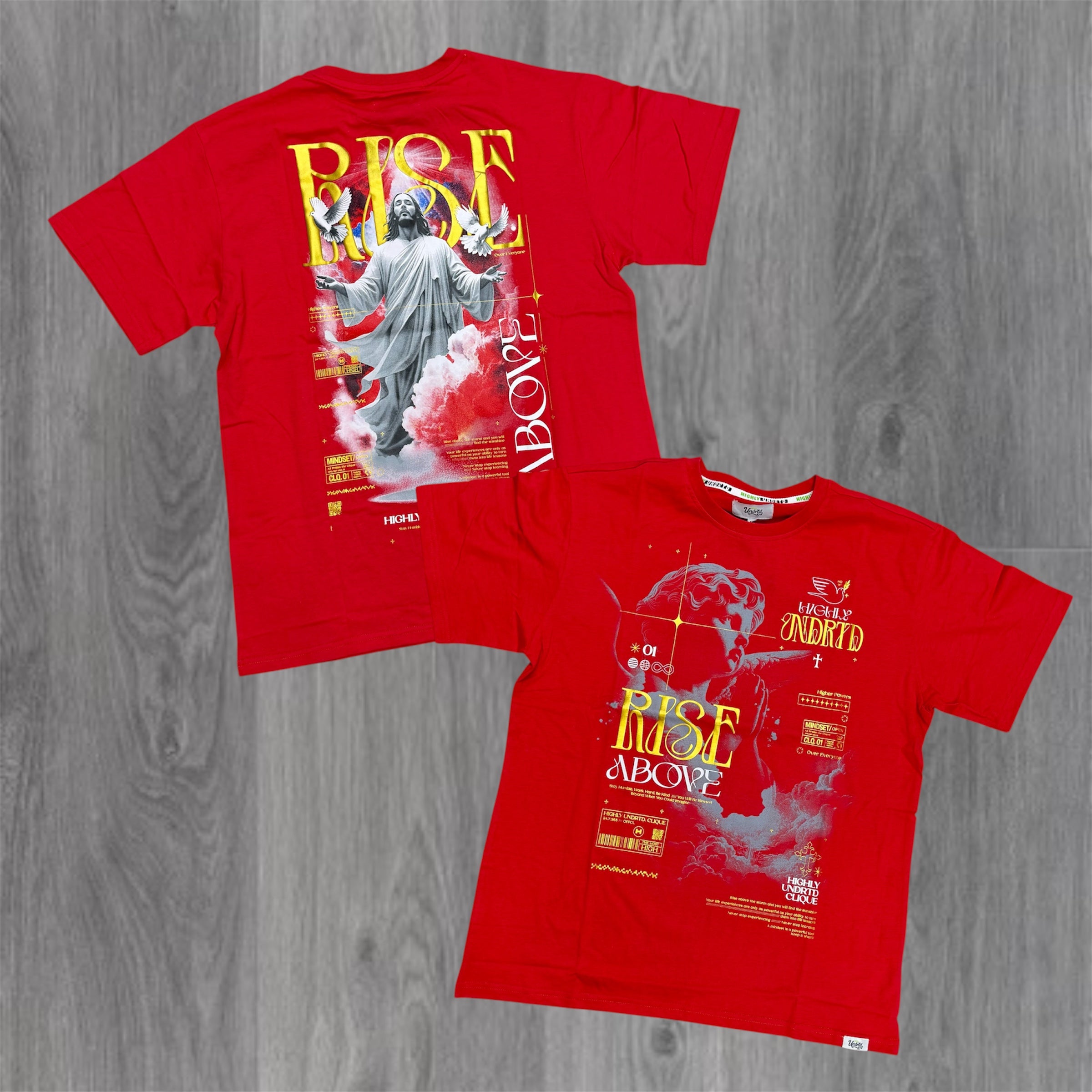 UNDRTD - Rise Above T-shirt - Red - 6100
