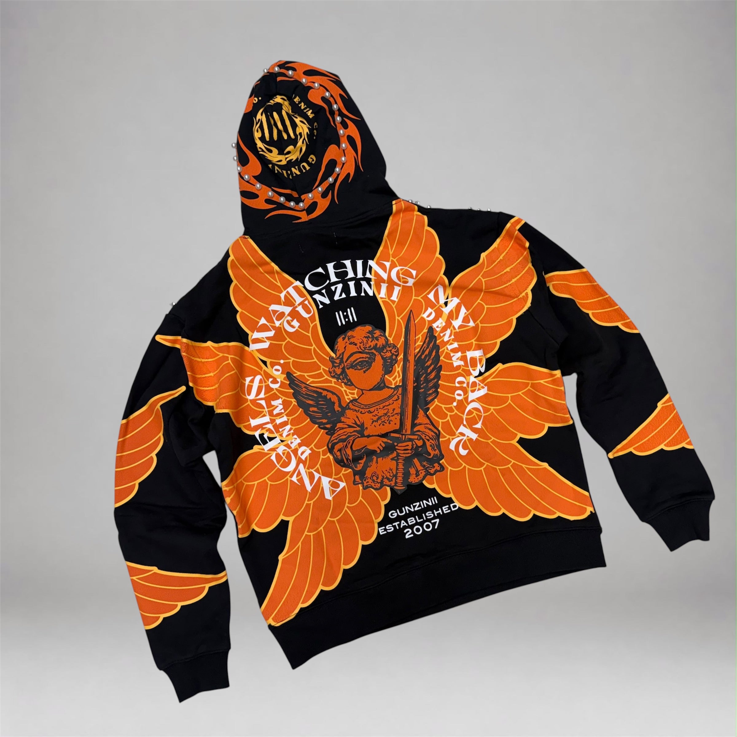 Gunzini - Angel Wings Hoodie - Black 934