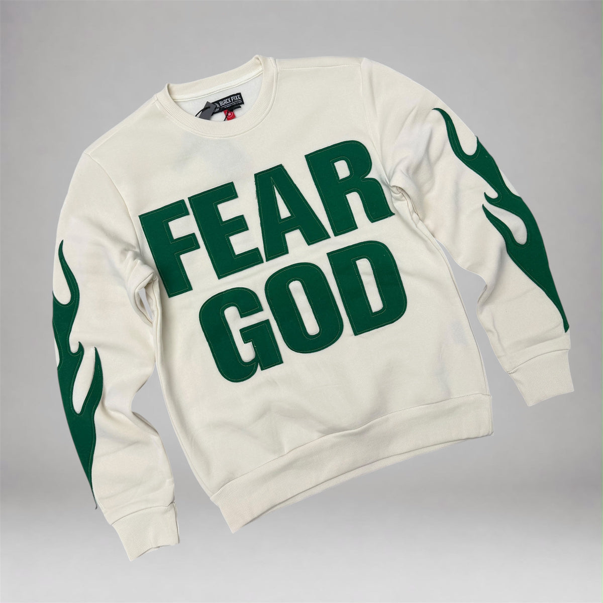 Pike - Fear Crew Sweatshirt - Cream/Green 2617