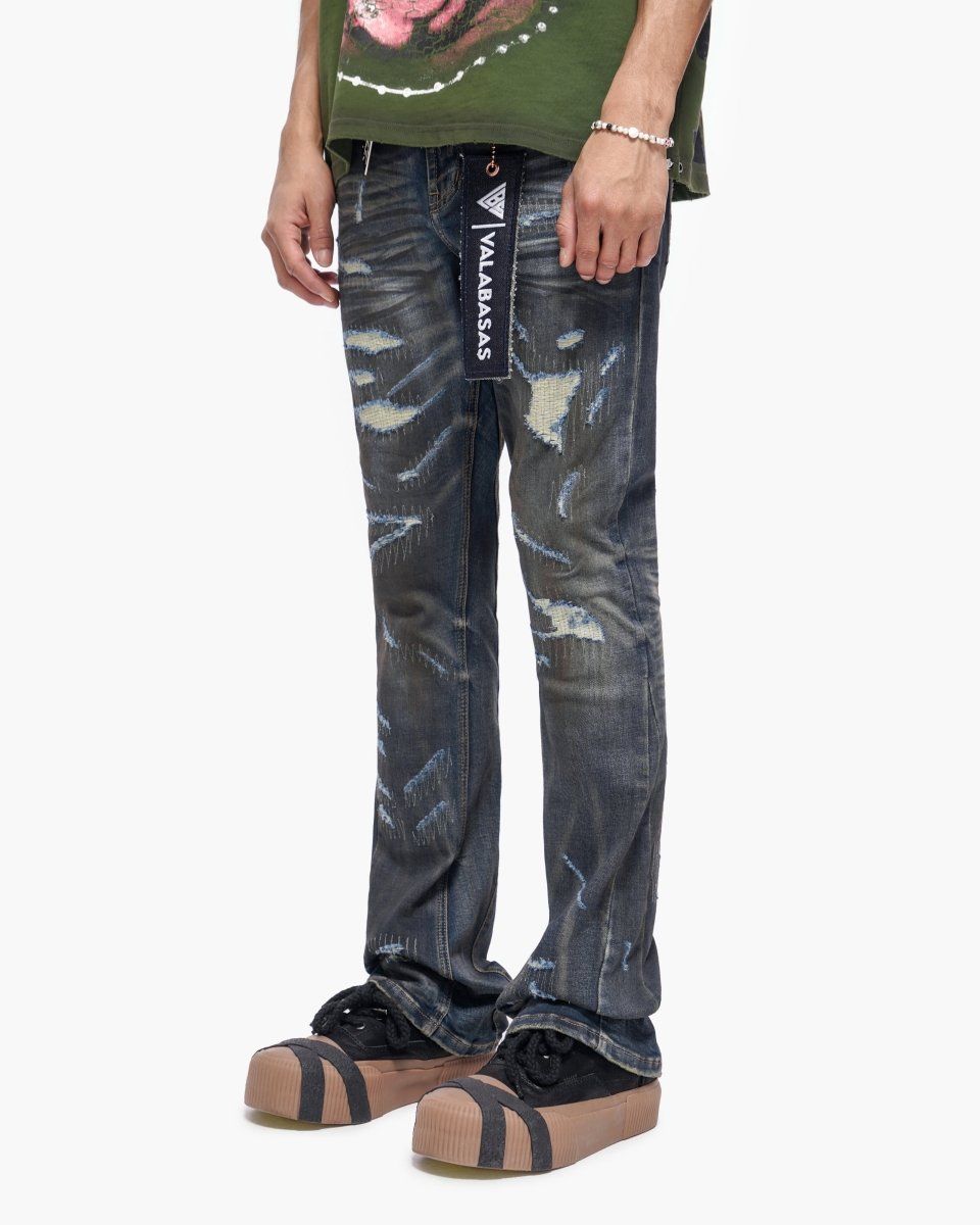 Valabasas- Fugitive Stacked Denim - Dirty Blue - 1107