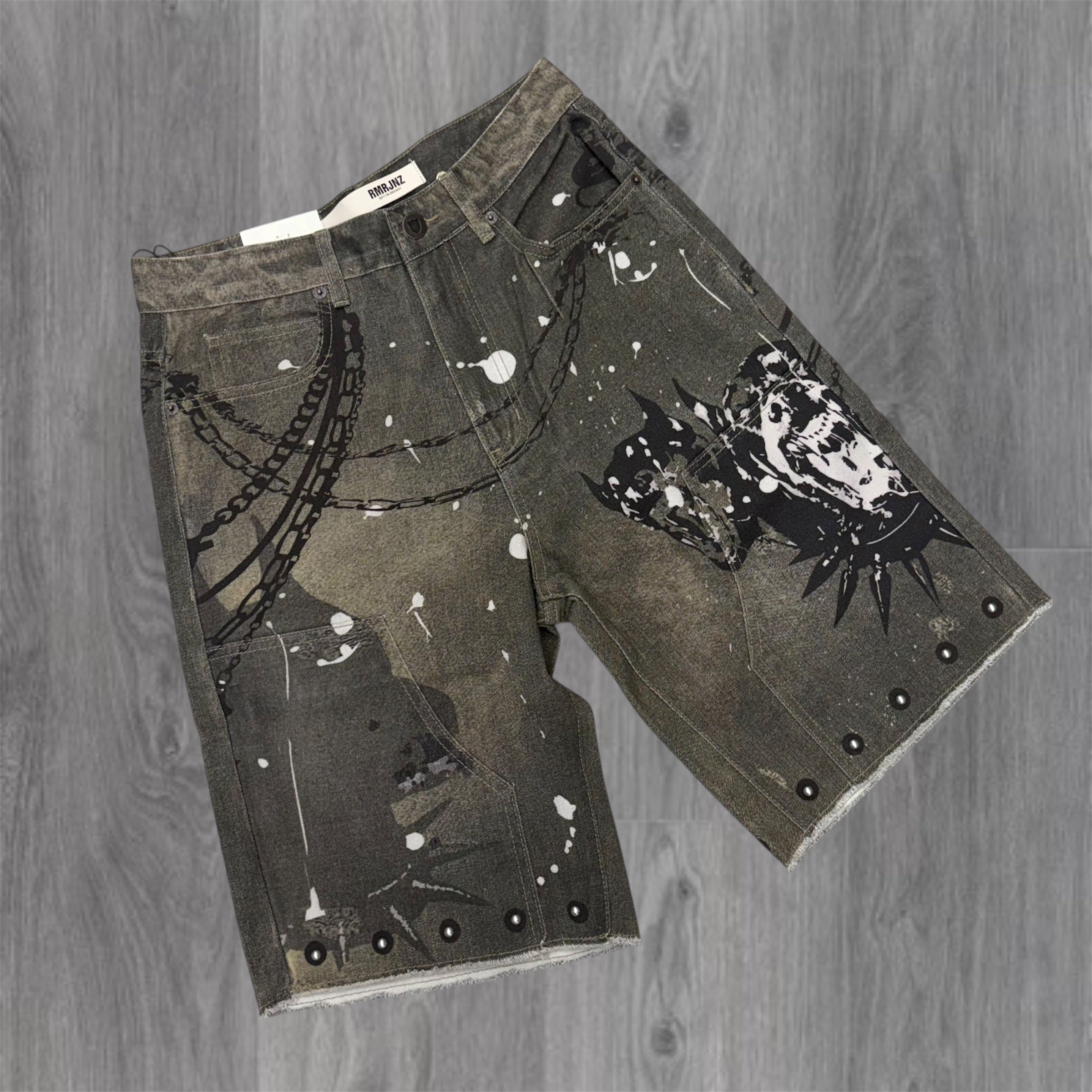 Armor - Splatter Denim Shorts - Vintage 226p