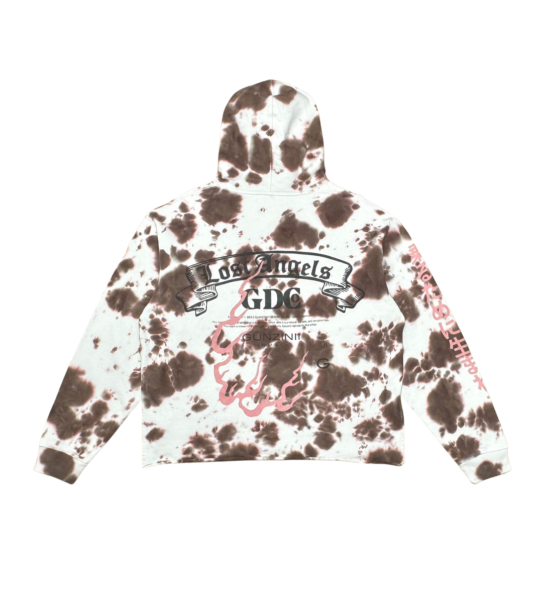 Gunzinii - Lost AngelesTye Dye Cut off Hoodie - Brown - GZ382