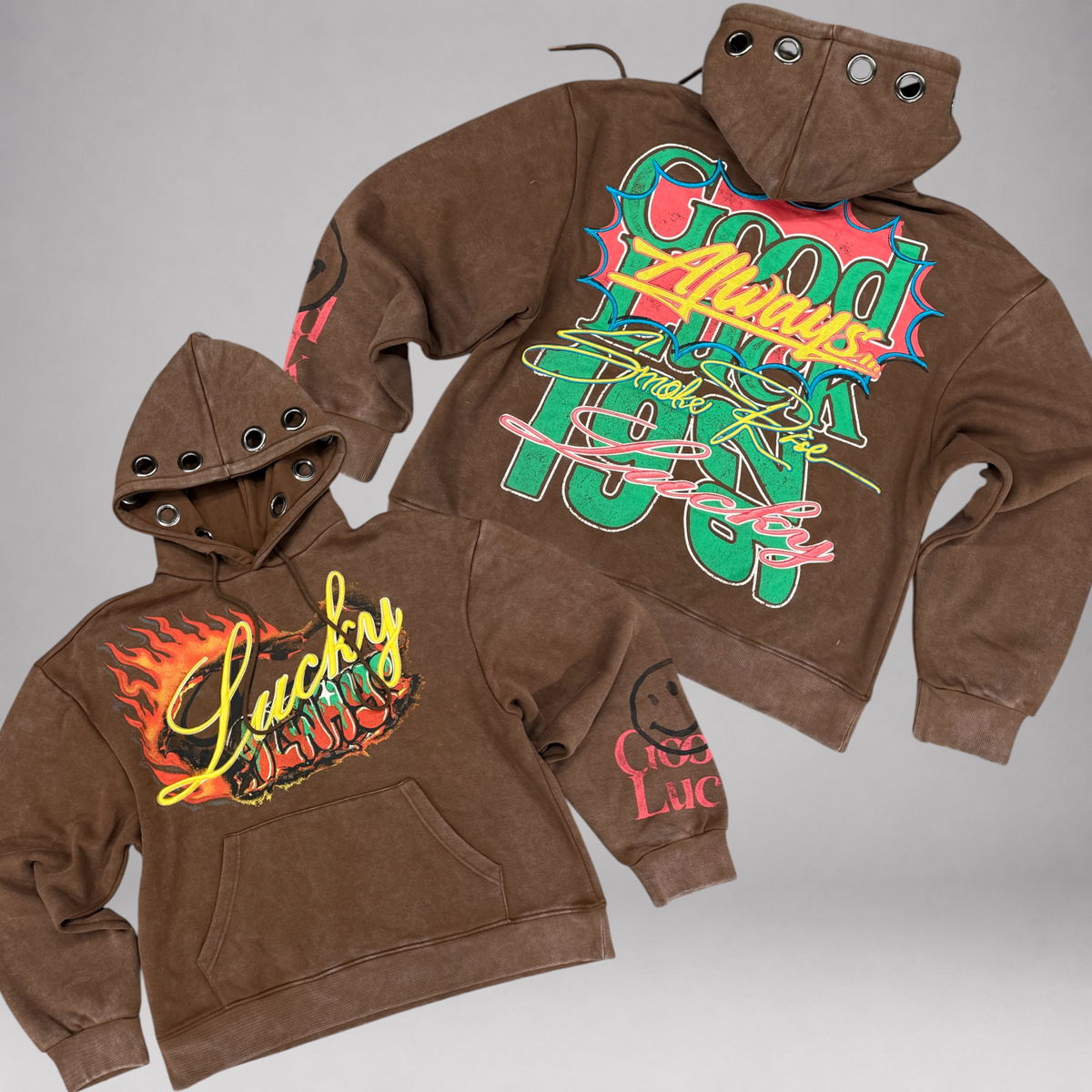 Rise - Always Luck Hoodie - S.Brown - P560