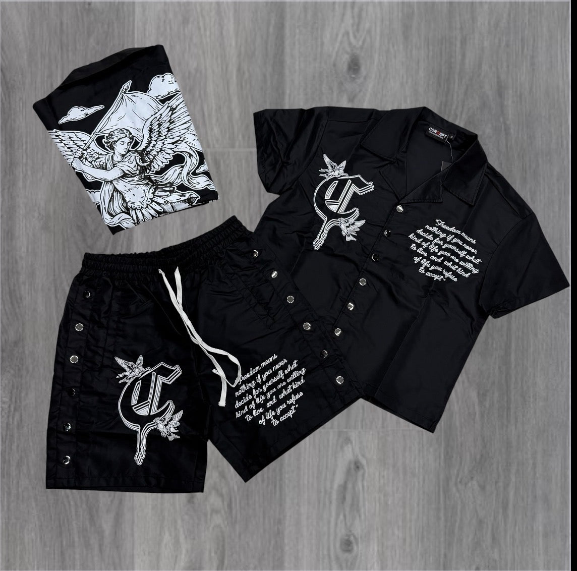 Concept - Freedom Nylon Short Set - Black