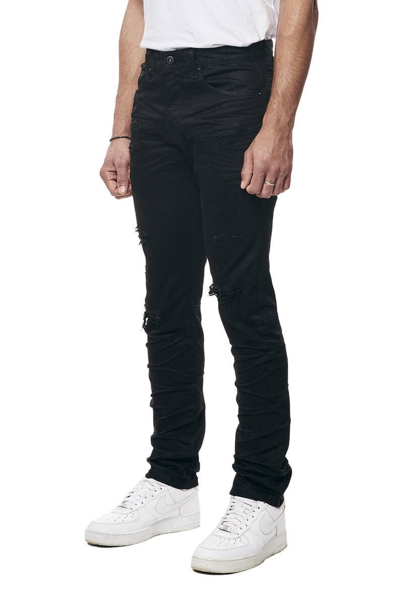 Rise Rip Slim Denim Jet Black 23733