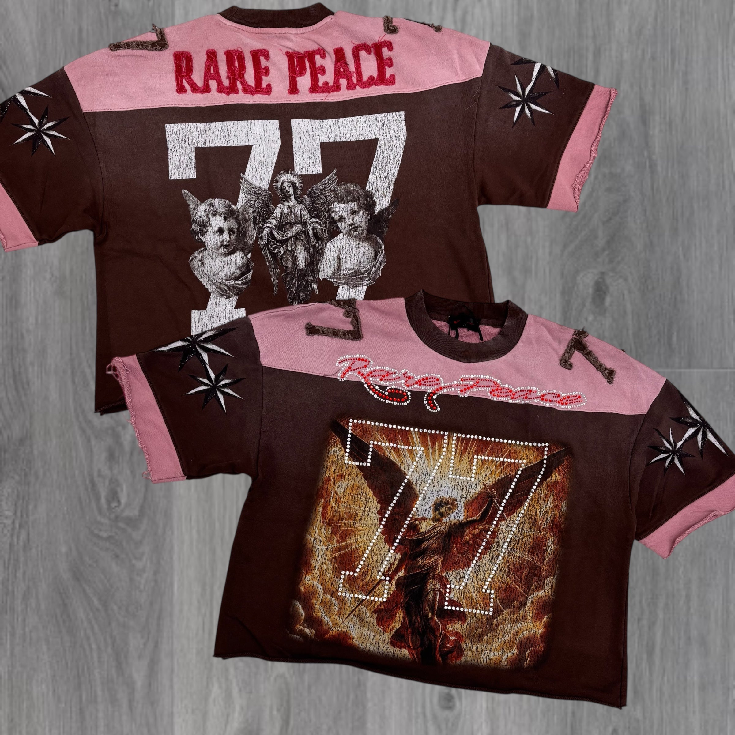 RARE PEACE - “ 77 “  Tee - Dusty Pink - 5067