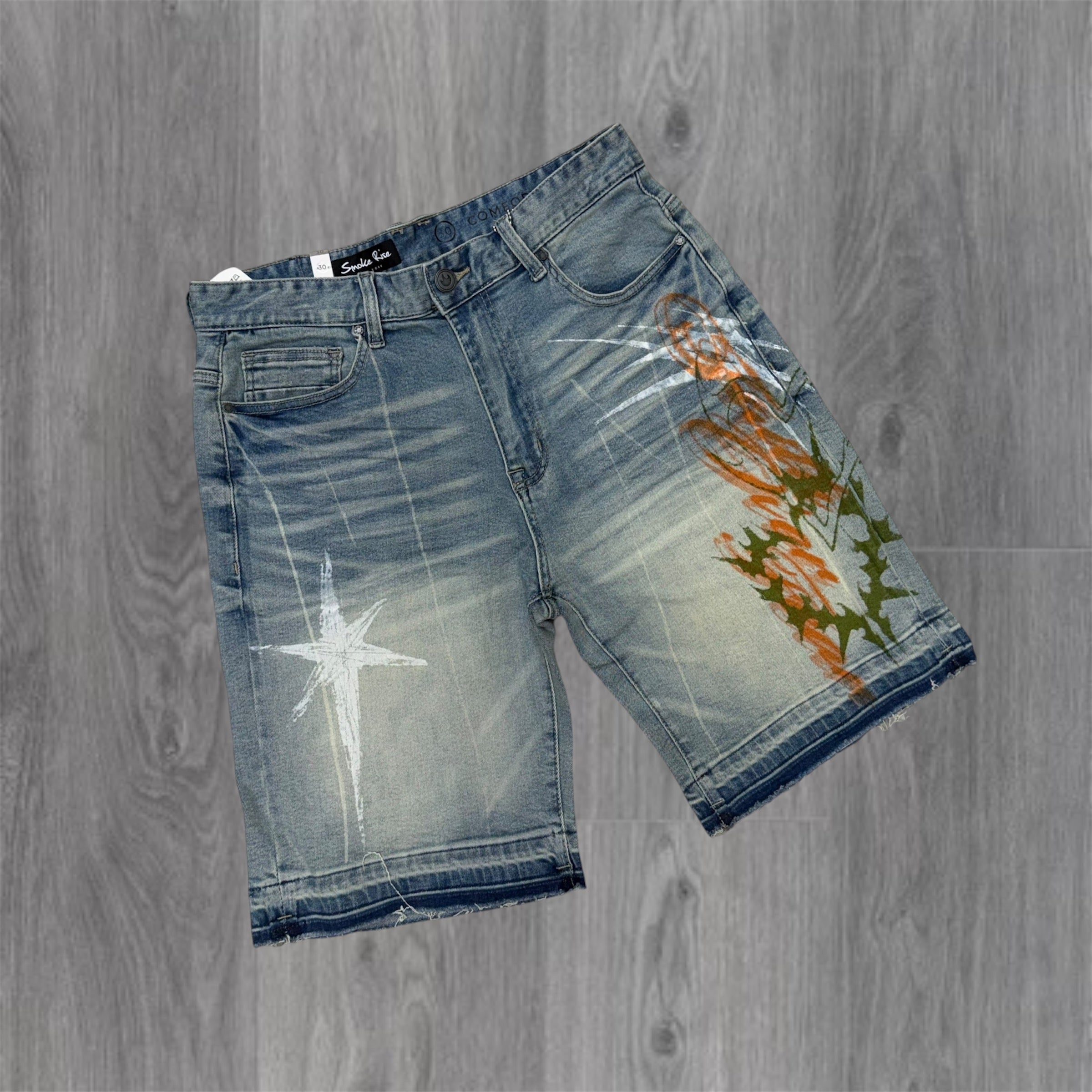 Rise - Faith Over Fear Denim Shorts - Vos Blus - F558z