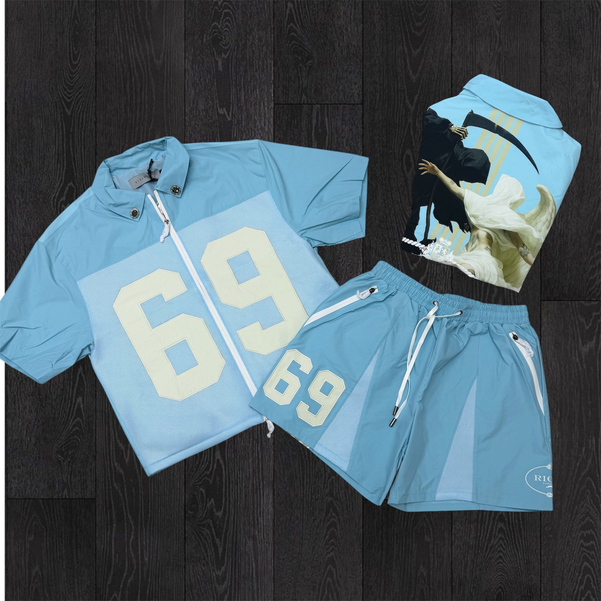 VR - Goated Windbreaker Short Set - Blue 2054 2055