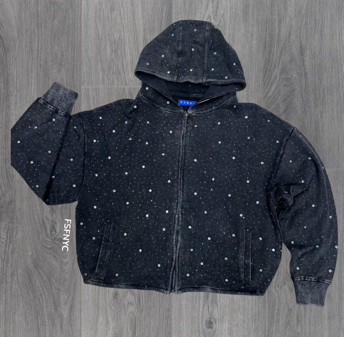 Crystal Pullover Hoodie - ash Black - 355