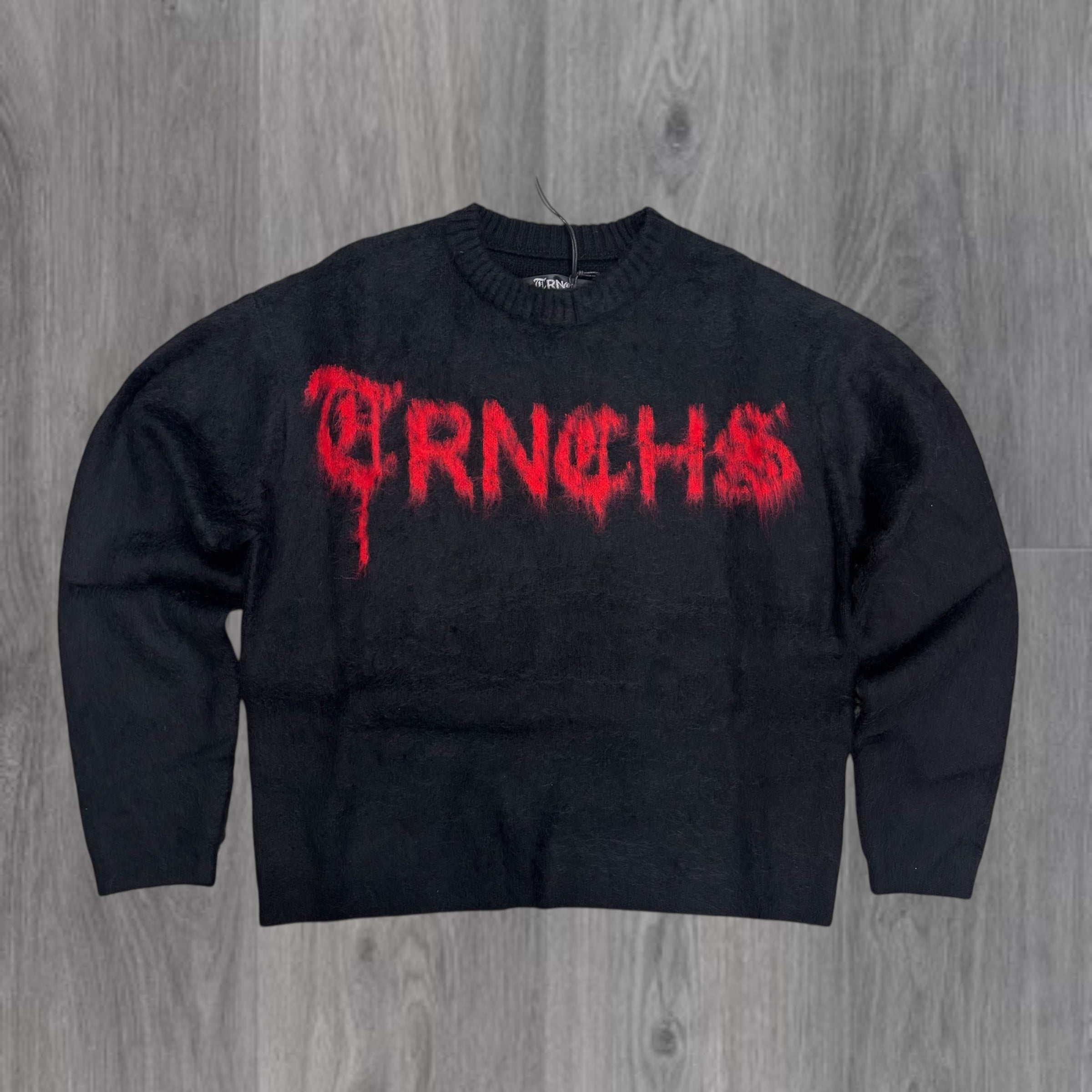 TRNCHS - MOHAIR Sweater - BLKRED- 100