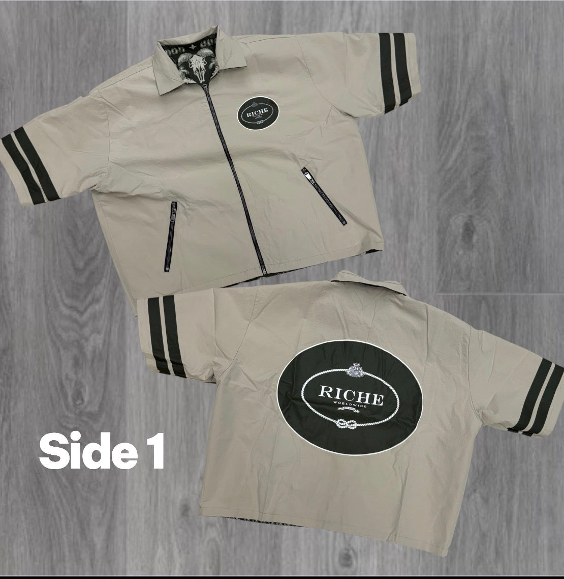 VR - Reversible Zip Polo - Brown/Olive - 1327