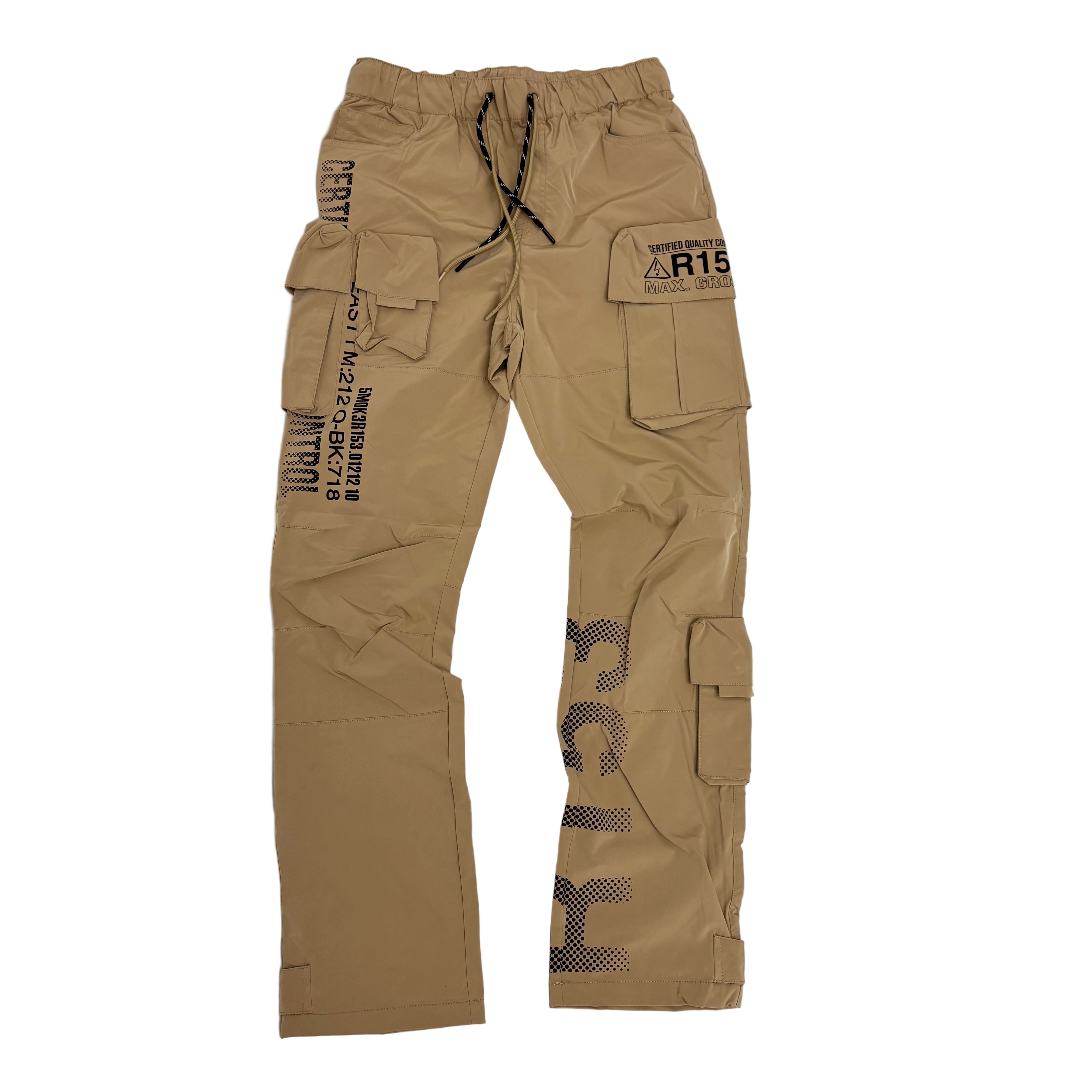 RISE - Utility Nylon Cargo Pants - KHKI - 25584